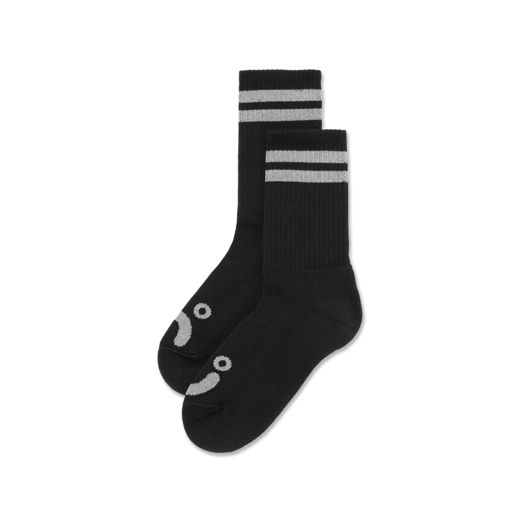 Chaussettes, paire de chaussettes, noir, rayures, yeux de chat