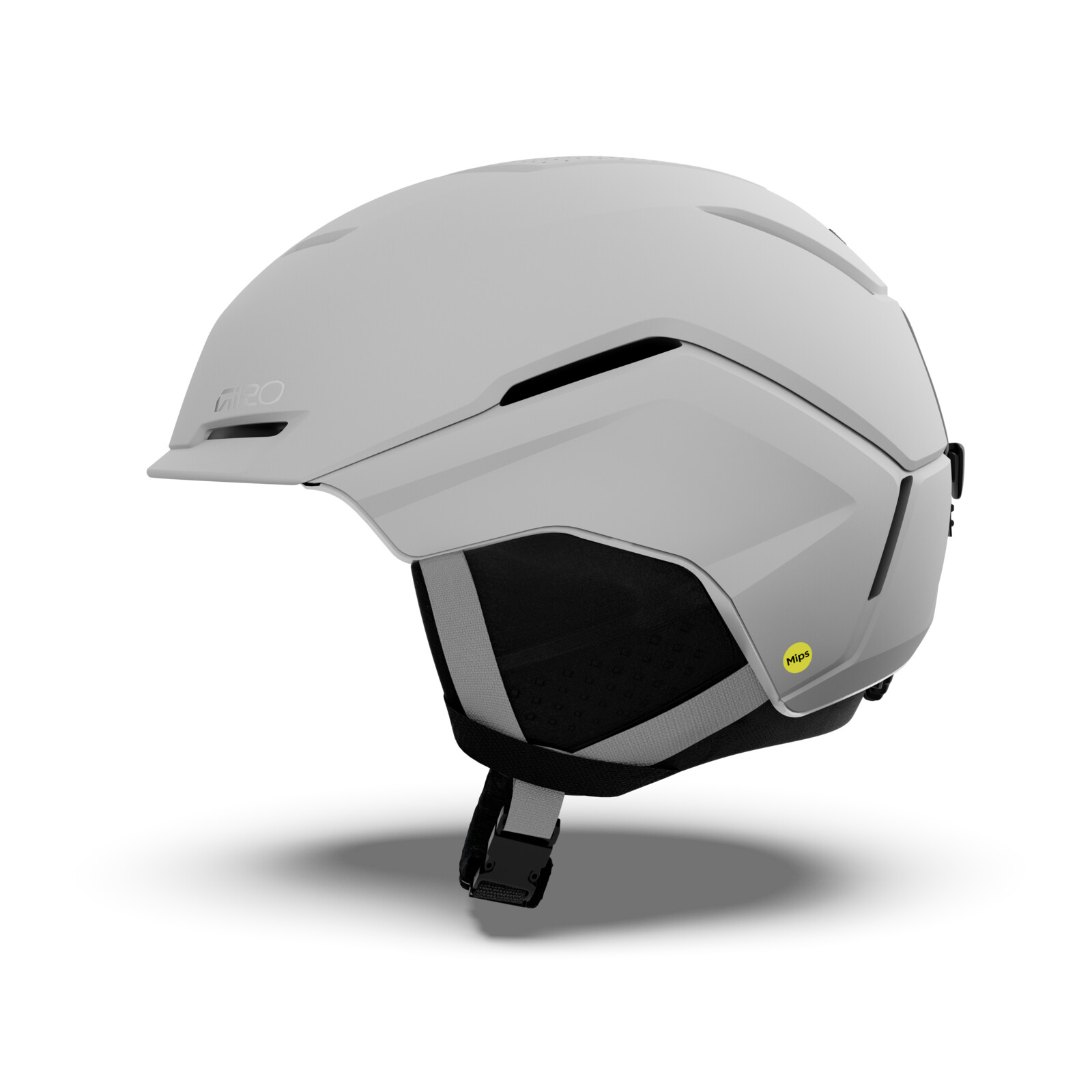 skihelm, weiße helm, belüfteter helm, verstellbarer riemen, MIPS