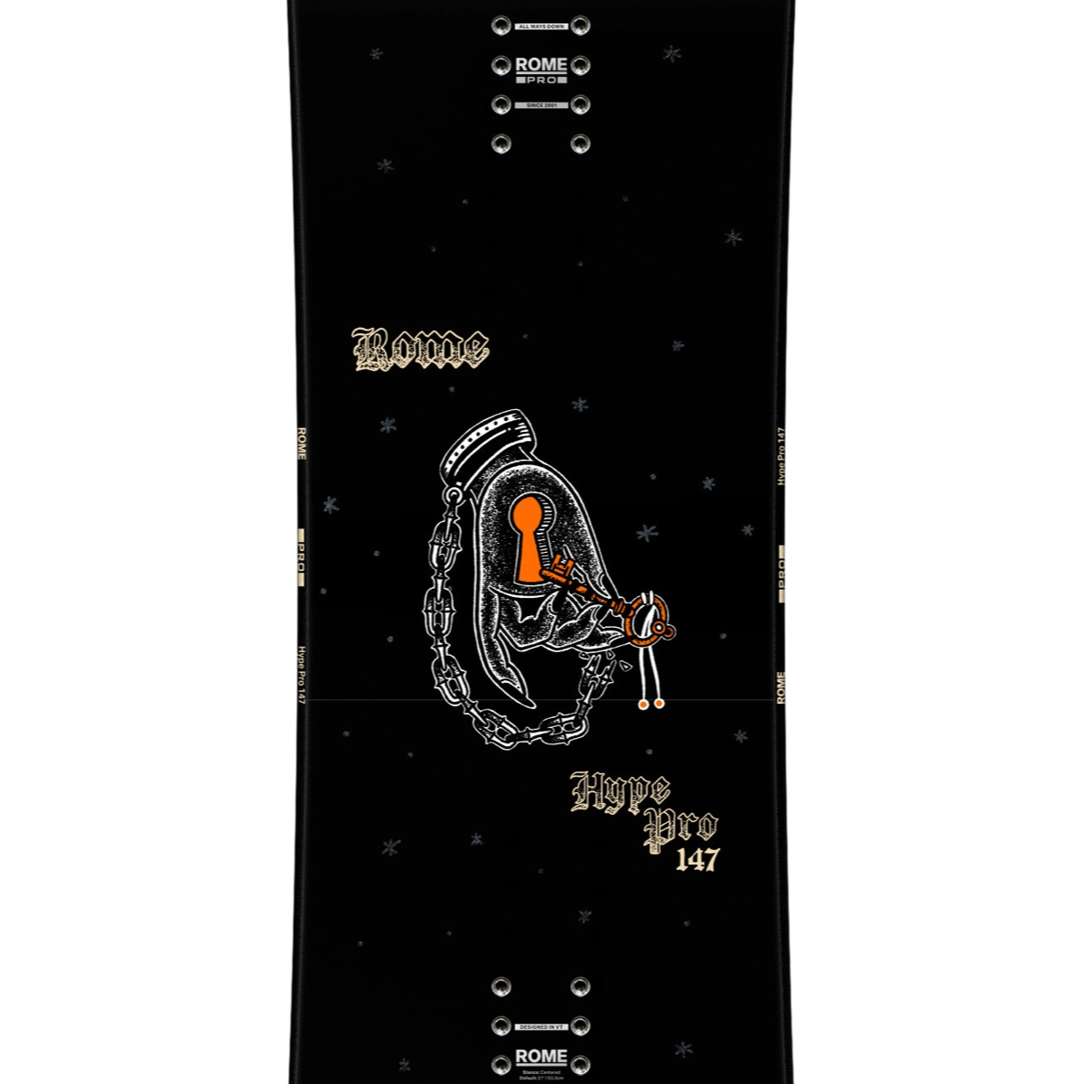 snowboard, Graphic, HOPE Pro, noir, Oranger Keyhole