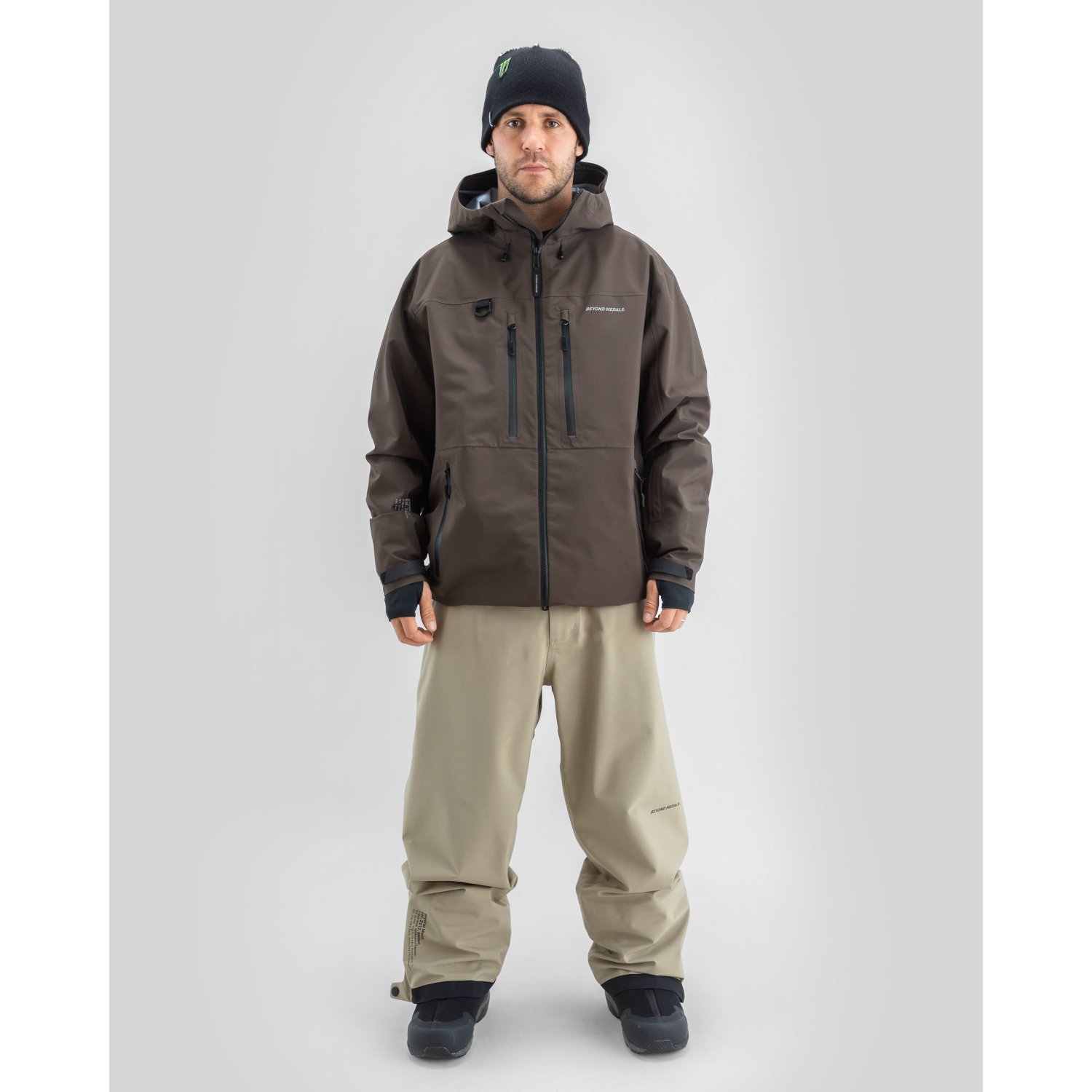 Pro Tech Jacket 3L jacke, softshell, kapuzenjacke, braun, skihose