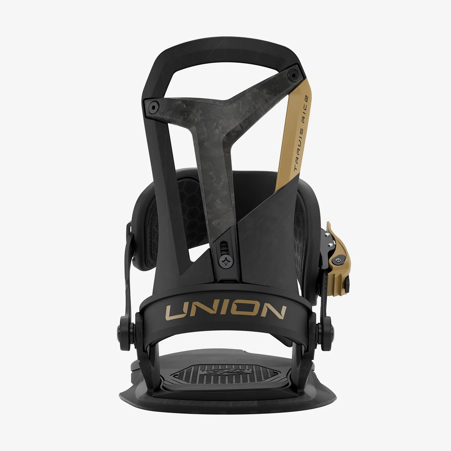 Falcor Snowboardbindung, Schwarz, Goldene Akzente, Kunststoff, Highback