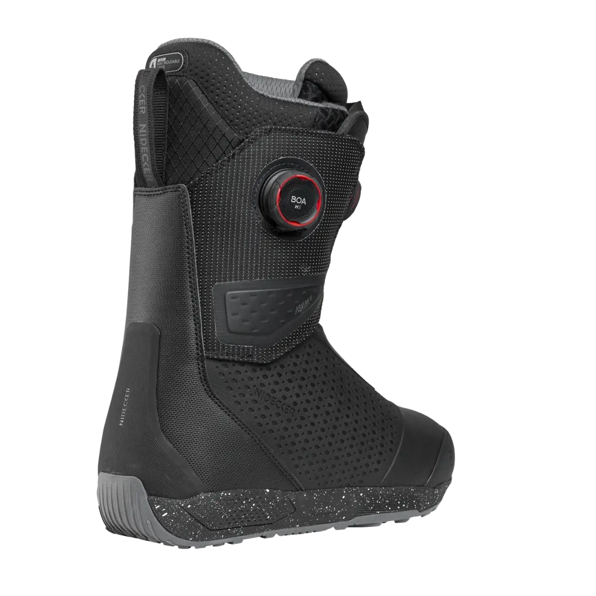 Rift Pro Men Chaussures de snowboard, chaussures noires, molette Boa, semelle antidérapante, tige perforée, chaussure de snowboard, chaussure de snowboard noire, molette Boa, renfort de cheville, tige perforée