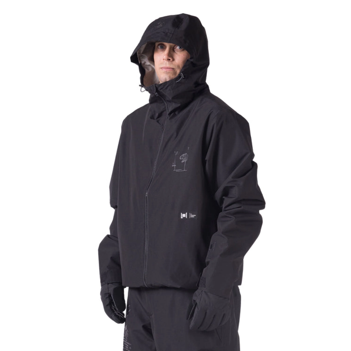 Chroma Jacket Hooded jacket, Winter jacket, Black jacket, Windproof, Outdoor apparel, Regenjacke, Hoodie, Winterjacke, Handschuhe, Kapuze
