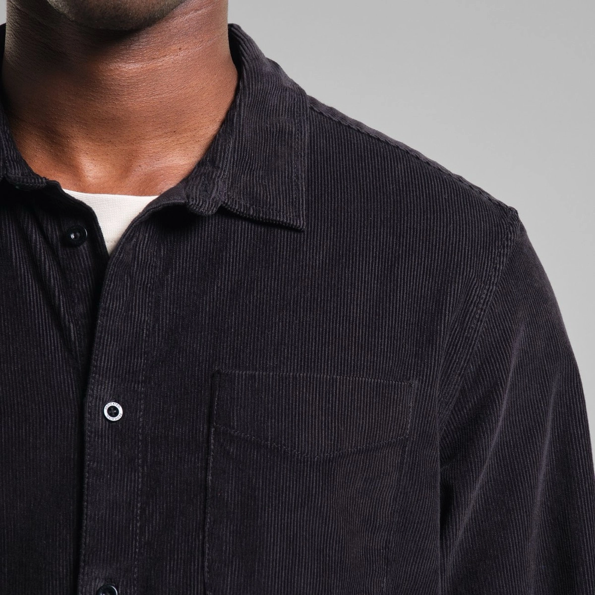 Verberg Corduroy Shirt Dedicated Verberg Corduroy Shirt Black, vue 2