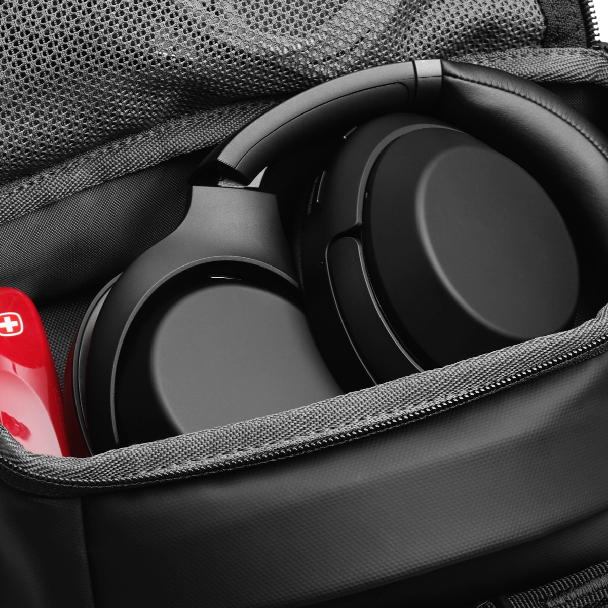 kopfhörer, over-ear, headphones, tasche, schwarz