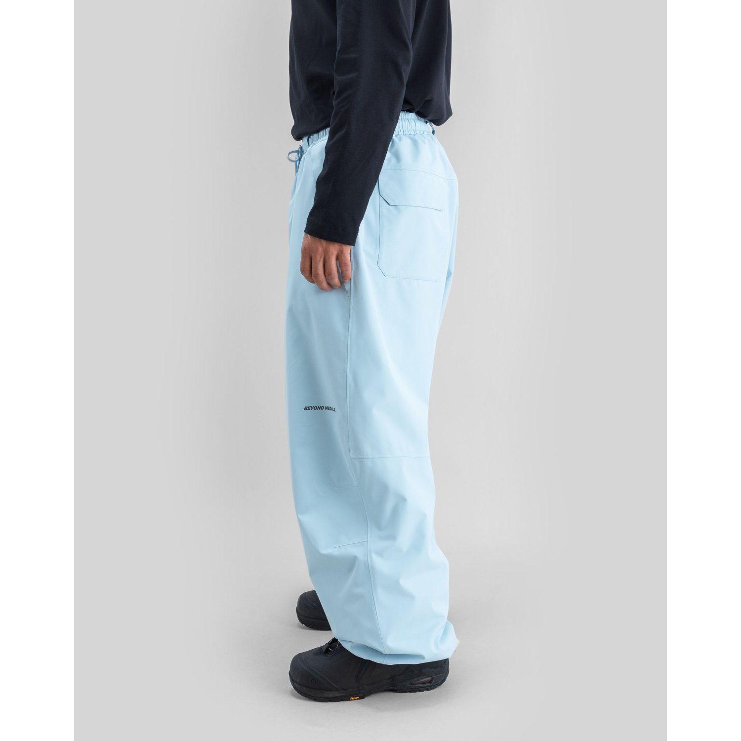 Park Pants Skihose, Schneehose, Hellblau, Bindeband Taille, Gesäßtasche