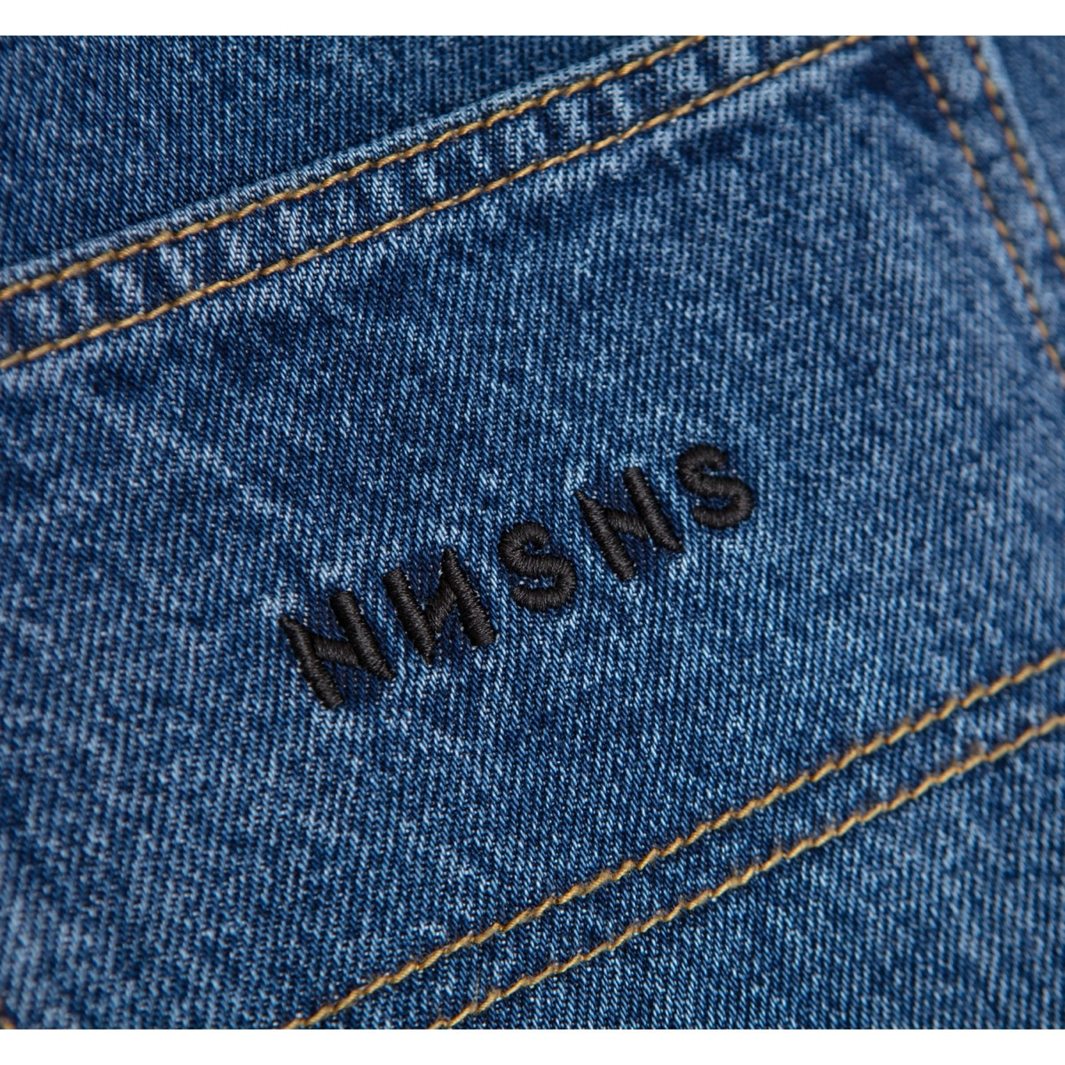 jeans, Denim, stitching, blau, Stickerei