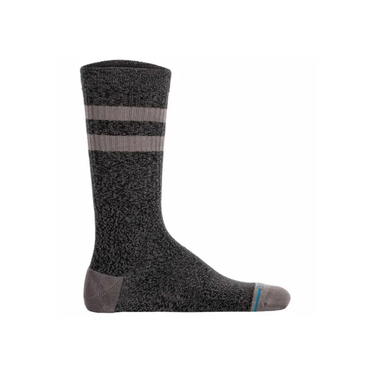 Socken, Kniestrumpf, Strick, Grau, Gestreift