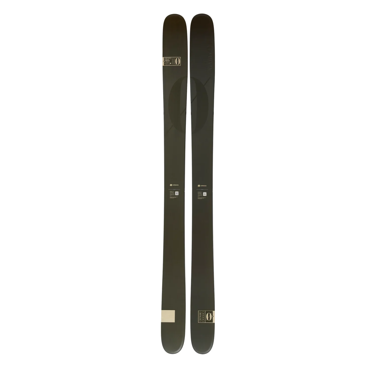 Skis, paire de skis, vert olive, skis alpins, skis de freeride