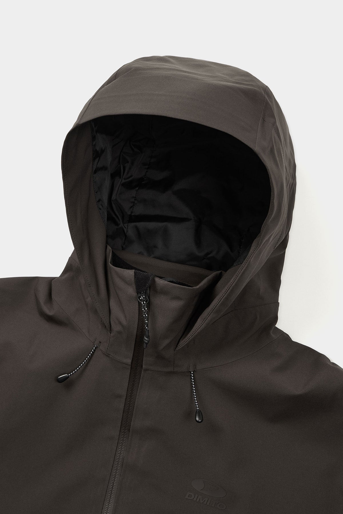 Sweat à capuche, veste à capuche, capuche STORM, fermeture éclair sur le devant, couleur marron foncé/noir