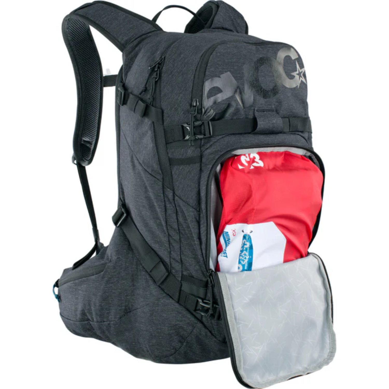 Sac à dos, dimensions du sac à dos, compartiment principal, poche avant, sangles latérales