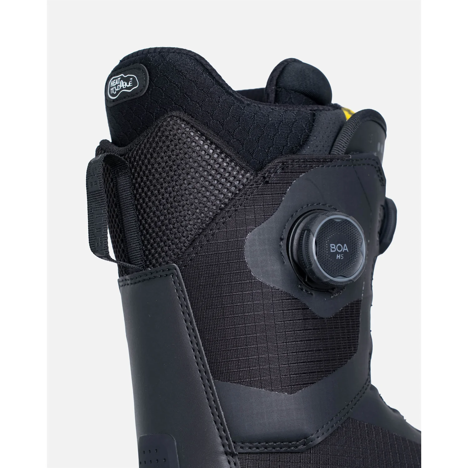 Snowboardstiefel, schwarz, BOA-Drehverschluss, Mesh-Einsätze, Textil