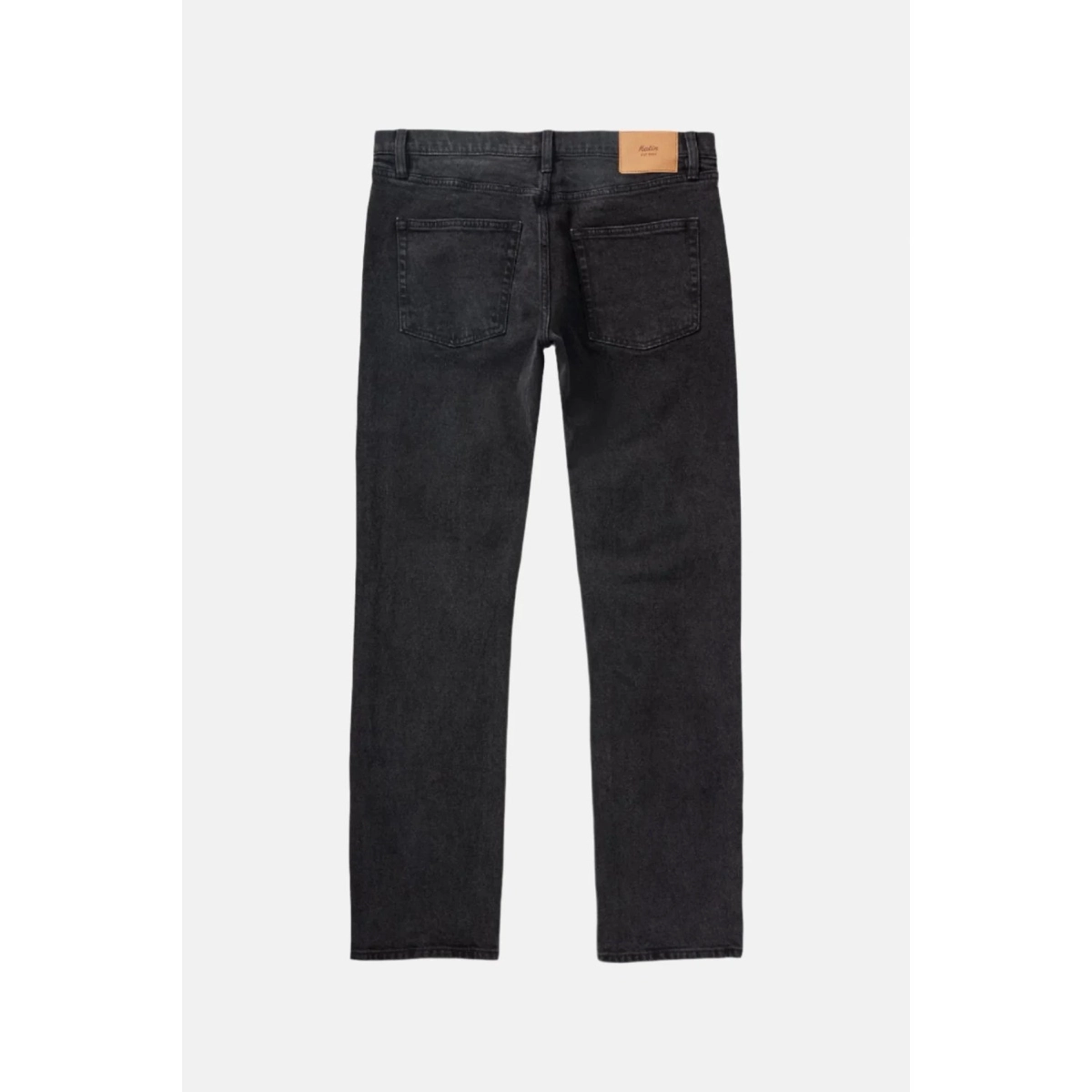 Pantalon, jean, denim, noir, écusson dans le dos, jean, noir, denim, poches arrière, coupe droite