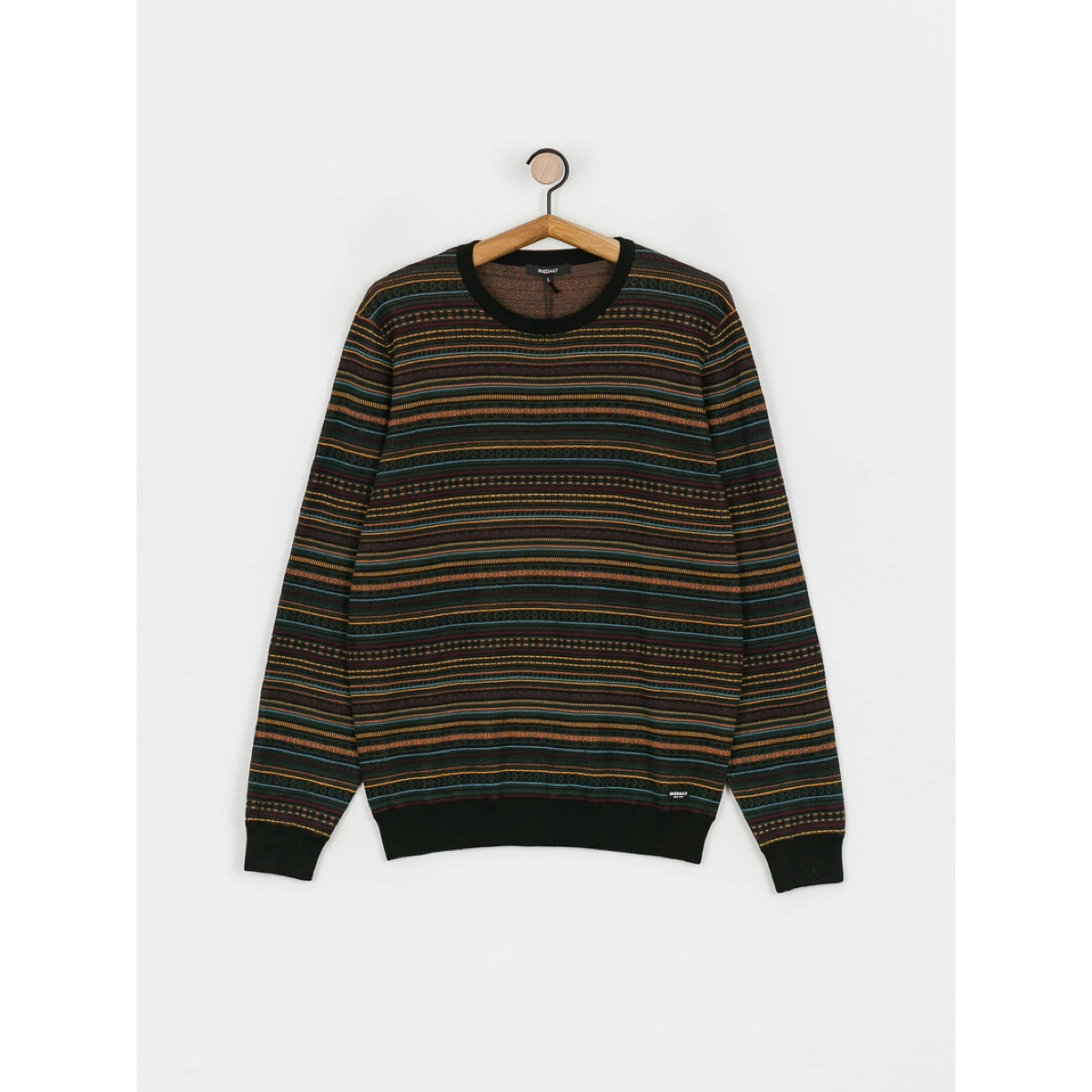 pull, rayé, pull en maille, multicolore, col rond