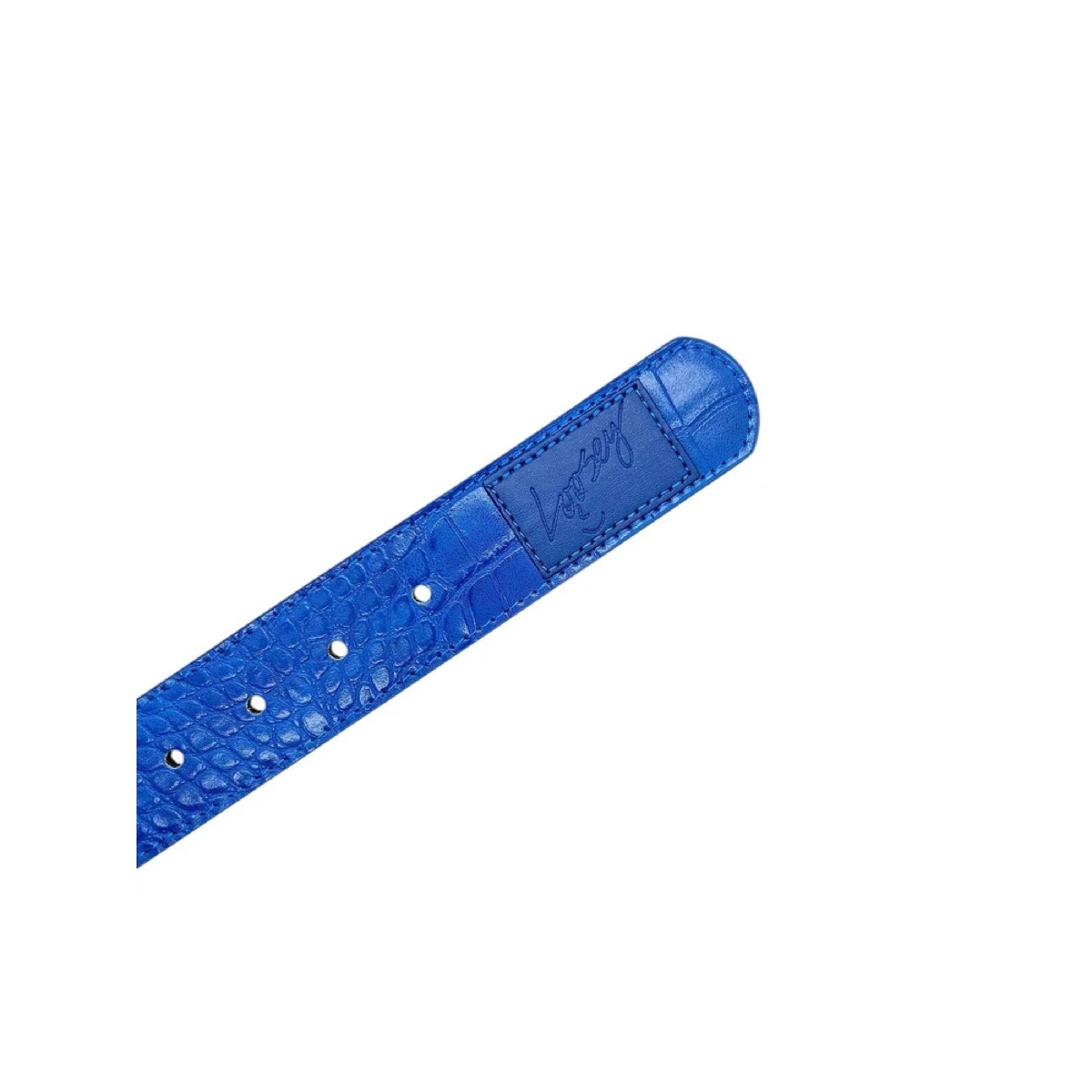 Croc Skin Belt Loosey Croc Skin Belt Blue, vue 2