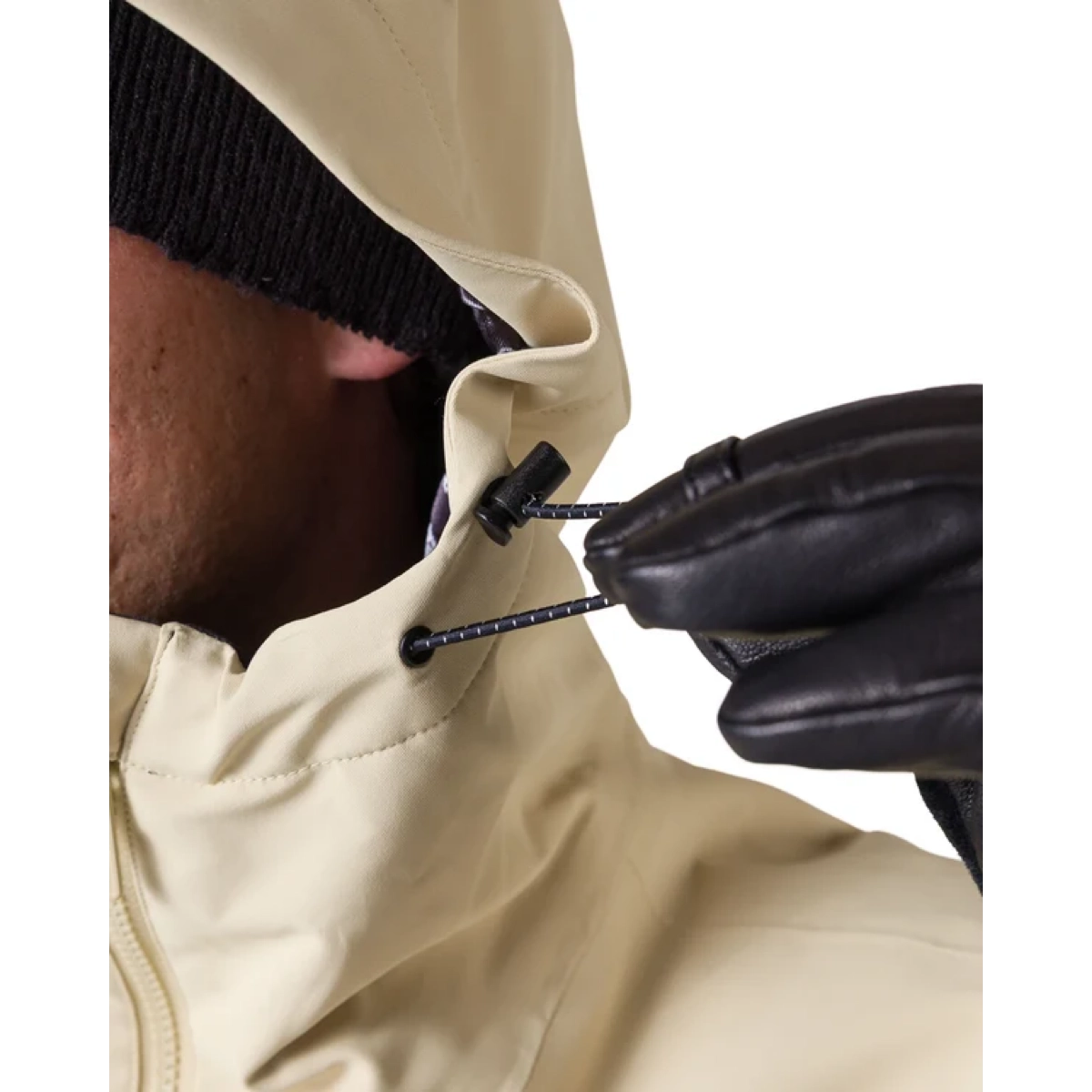 Rankin Jacket Fermeture éclair, cordon de serrage, capuche, veste, beige, veste de pluie, cordon de serrage, veste à capuche, beige, imperméable