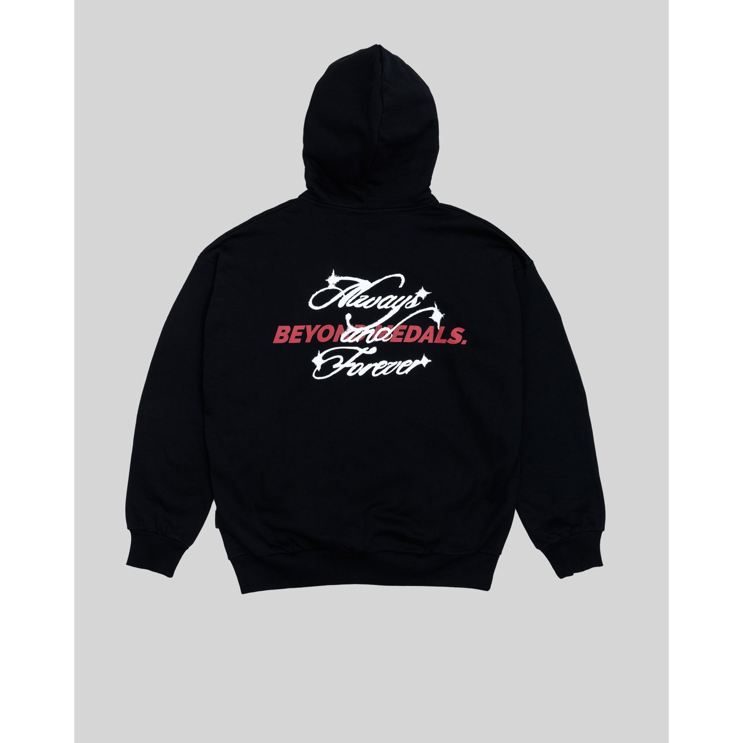 Forever Hoodie noir, sweat à capuche, imprimé, texture, motif textuel, sweat à capuche, noir, imprimé, motif, col rond, sweat à capuche, noir, imprimé dans le dos, motif, pull à col rond