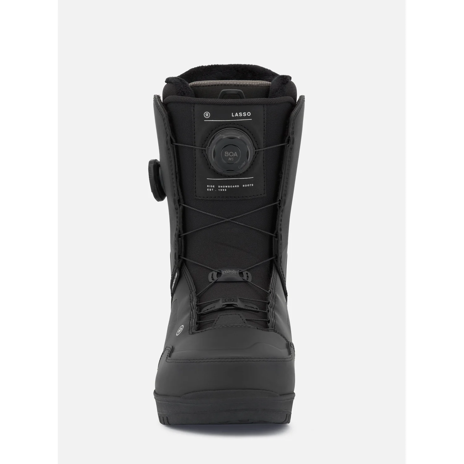 Lasso Snowboardstiefel, schwarz, BOA-Schnürsystem, hoher Schaft, Gummisohle