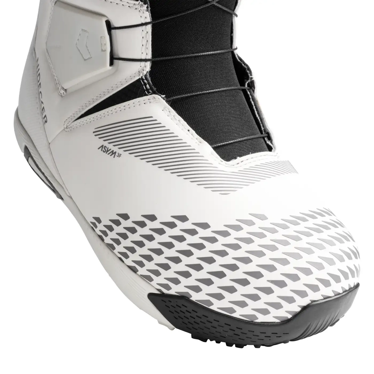 Schuh, Schnürstiefel, Gummisohle, weiße Oberseite, Textil/Neopren, Schuh, Sneaker, Gummi-Laufsohle, Druckmuster, Schuhspitze