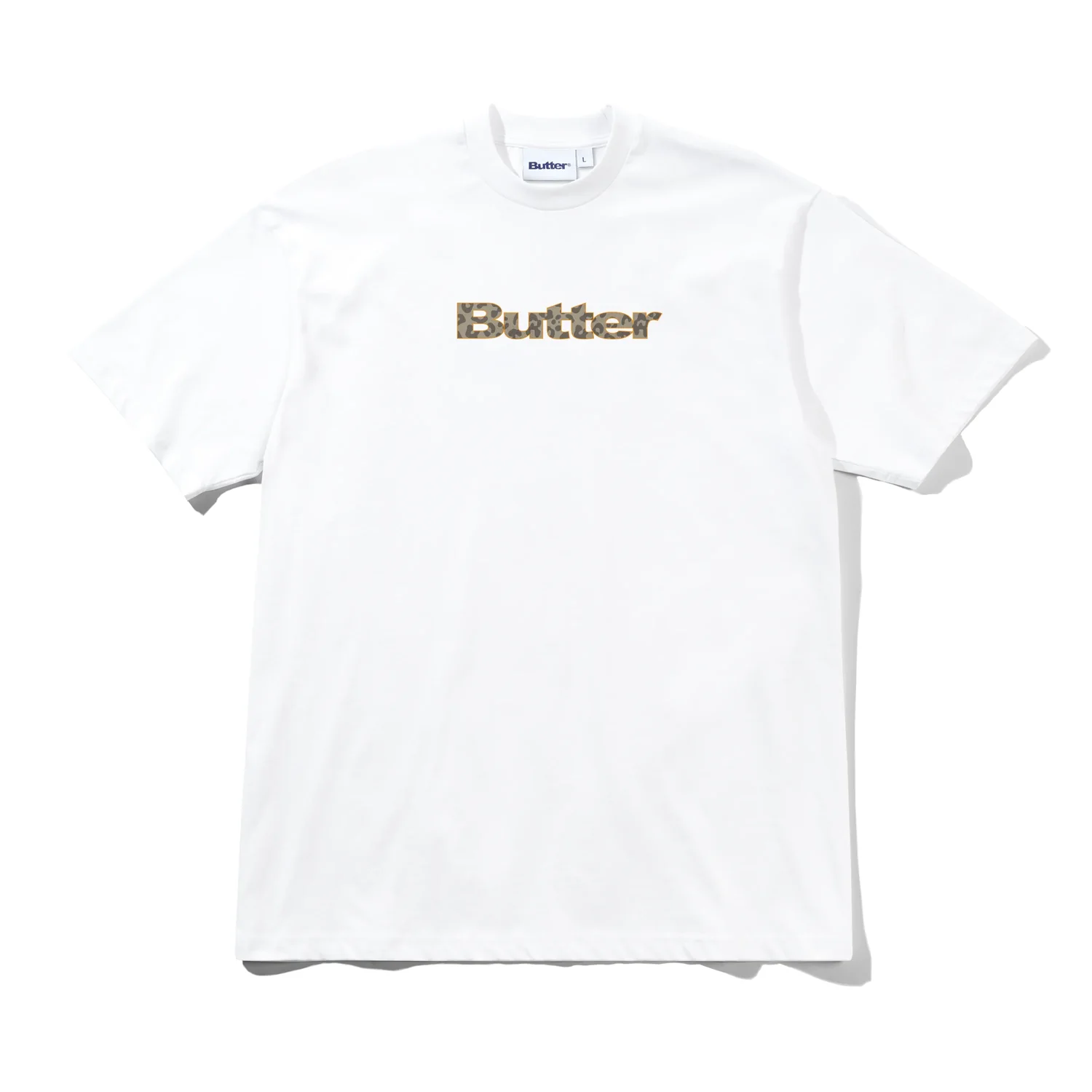 T-shirt, blanc, col rond, manches courtes, logo sur le devant