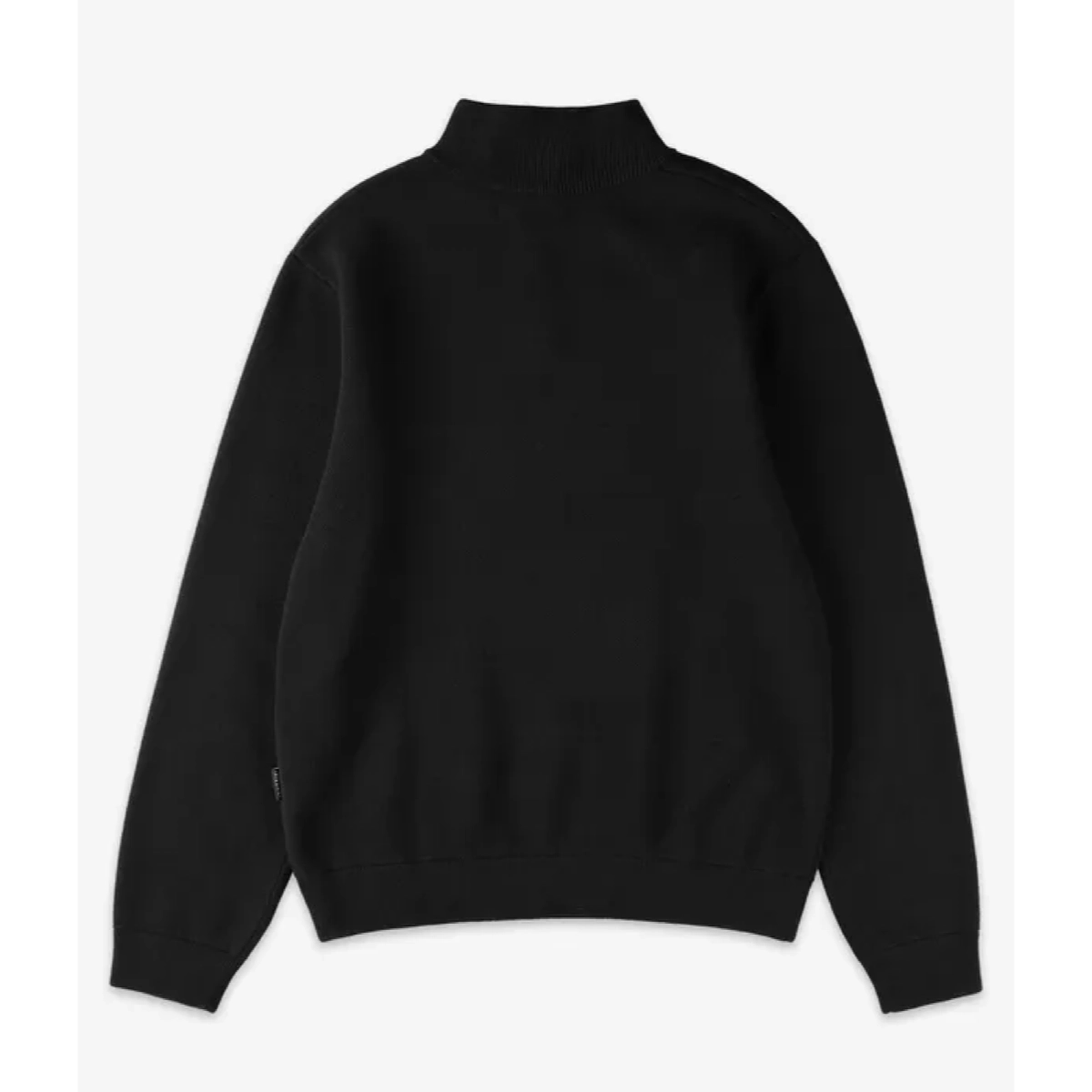 Hoodie, Pullover, Schwarz, Rollkragen, Einfarbig
