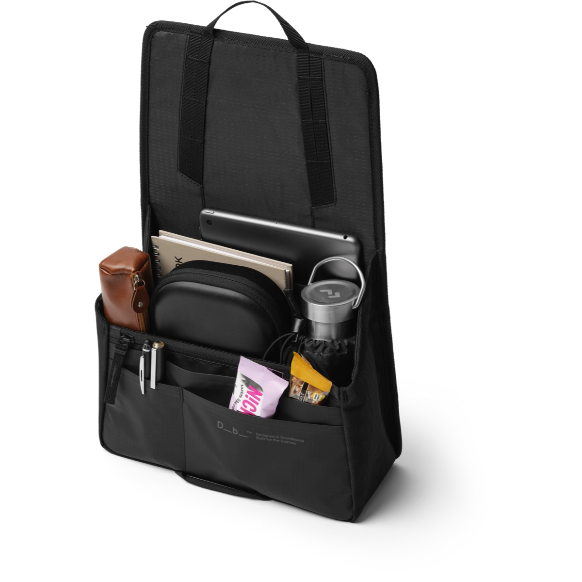 Hugger Organizer Kopfhörer, Case, Wasserflasche, Notebook, Rucksack, laptop sleeve, backpack interior, organizer bag, charging bottle, tech accessories