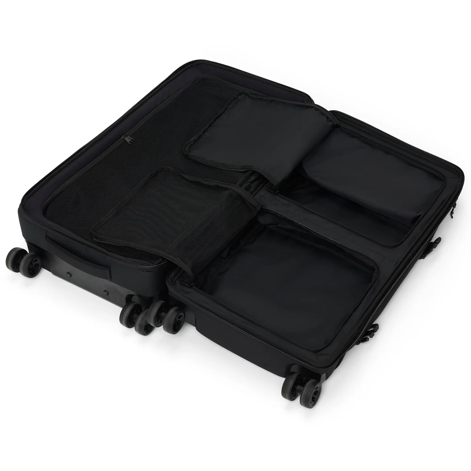 Rollkoffer, Schwarz, Hartschale, Doppelrollen, Packfächer