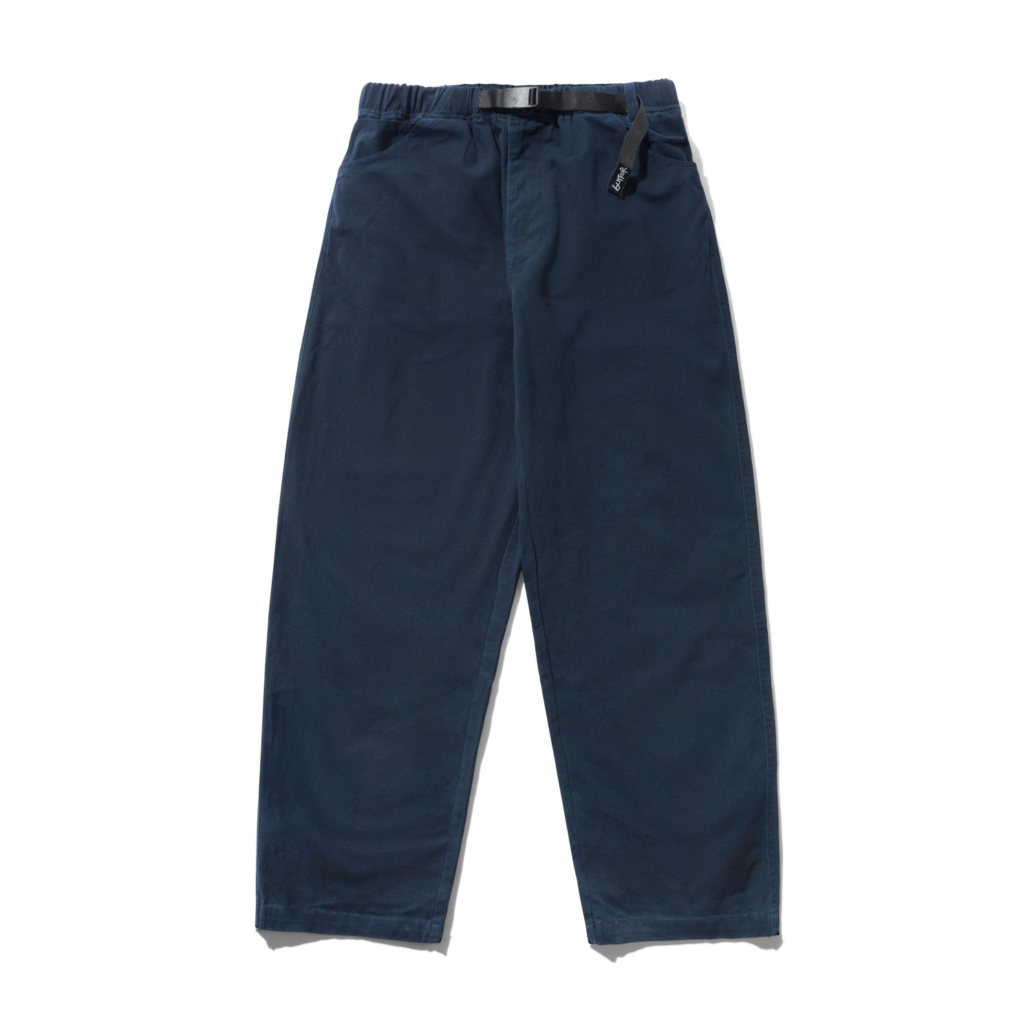 Pantalon, bleu marine, chino, ceinture, coton
