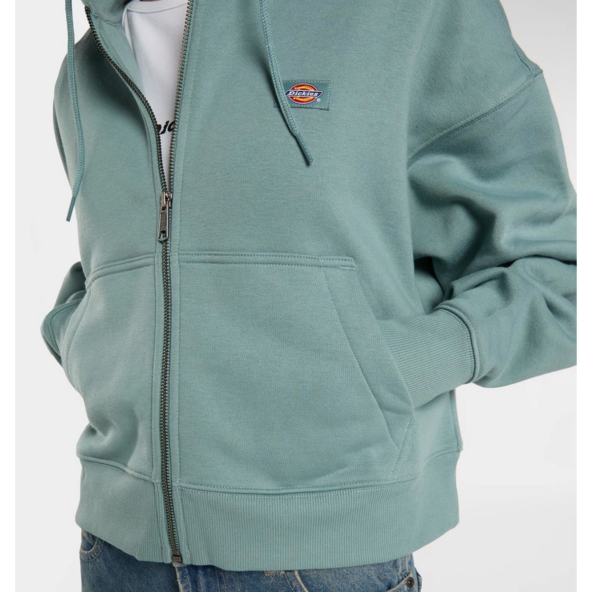 Oakport Zipped Hoodie W hoodie, Reißverschluss, Tasche, blau-grün?, Kordelzug