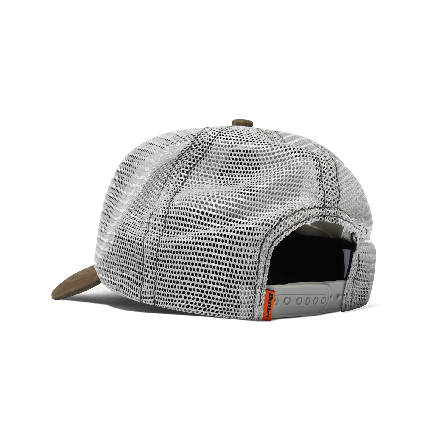 Truckercap, Mesh-Einsätze, Snapback-Verschluss, Grau, Gebogener Schirm