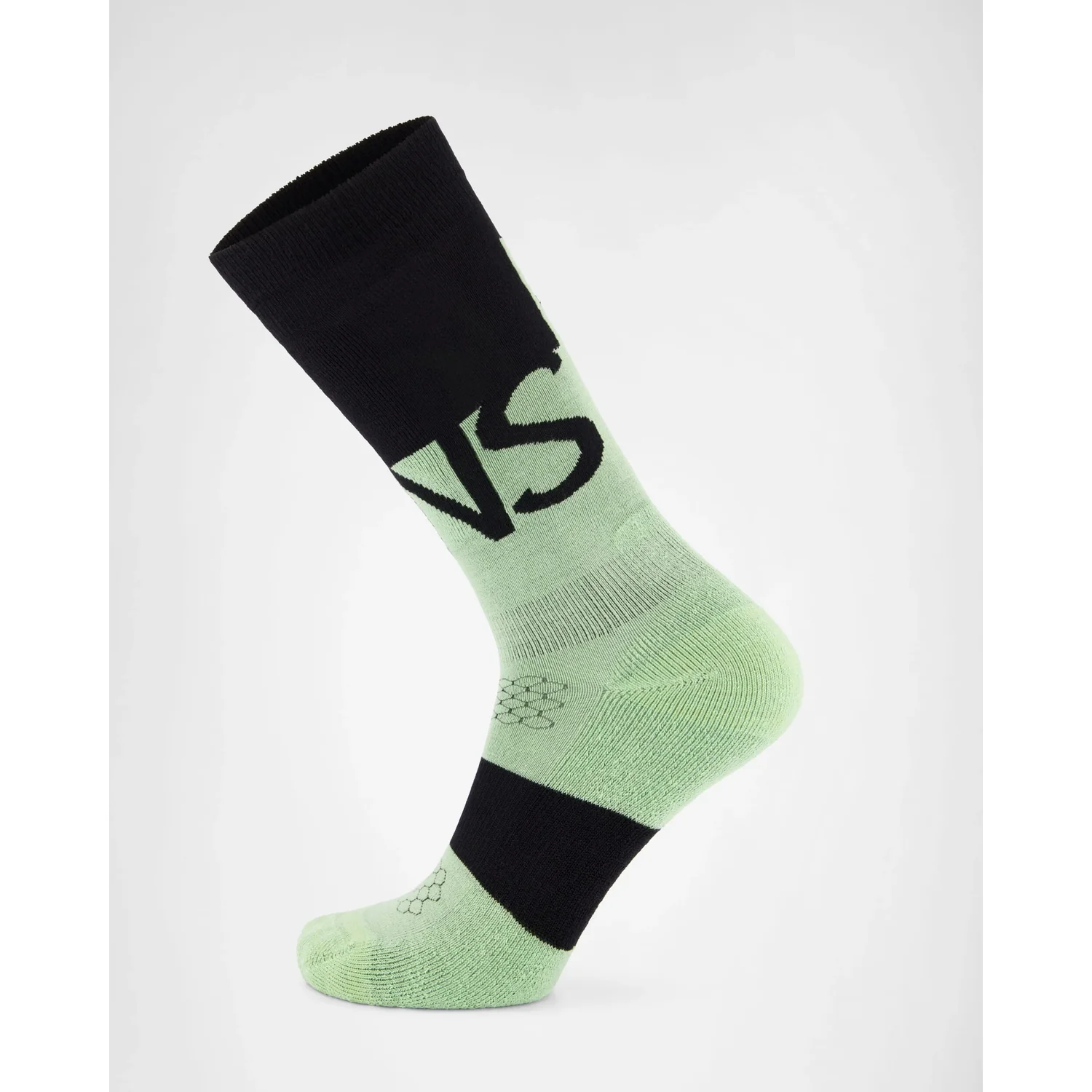 Chaussettes de sport, vert menthe, noir, longueur cheville, semelle rembourrée
