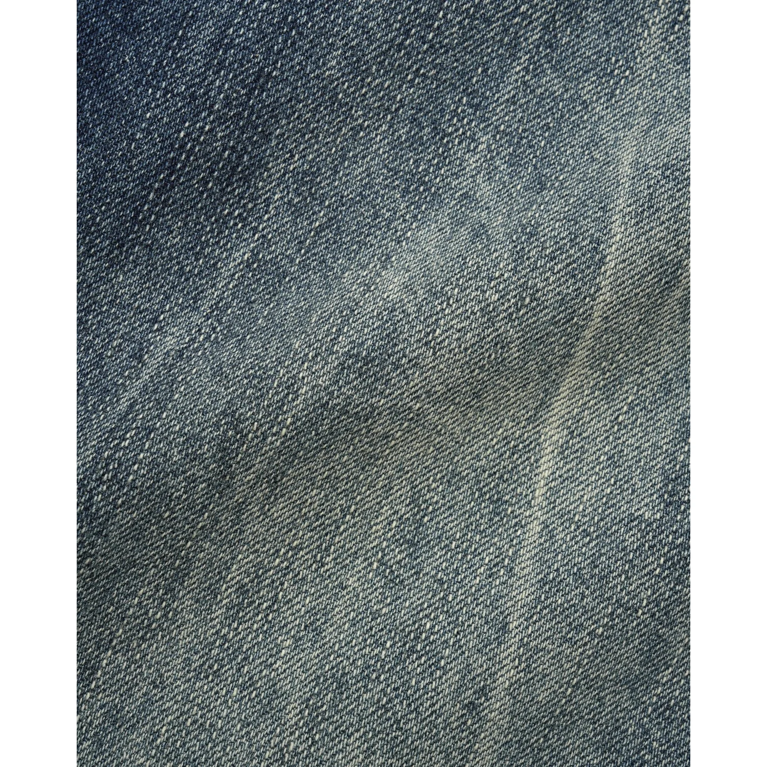 Wide Cut Denim Jeans Tissu denim, coton, bleu chiné, armure sergée