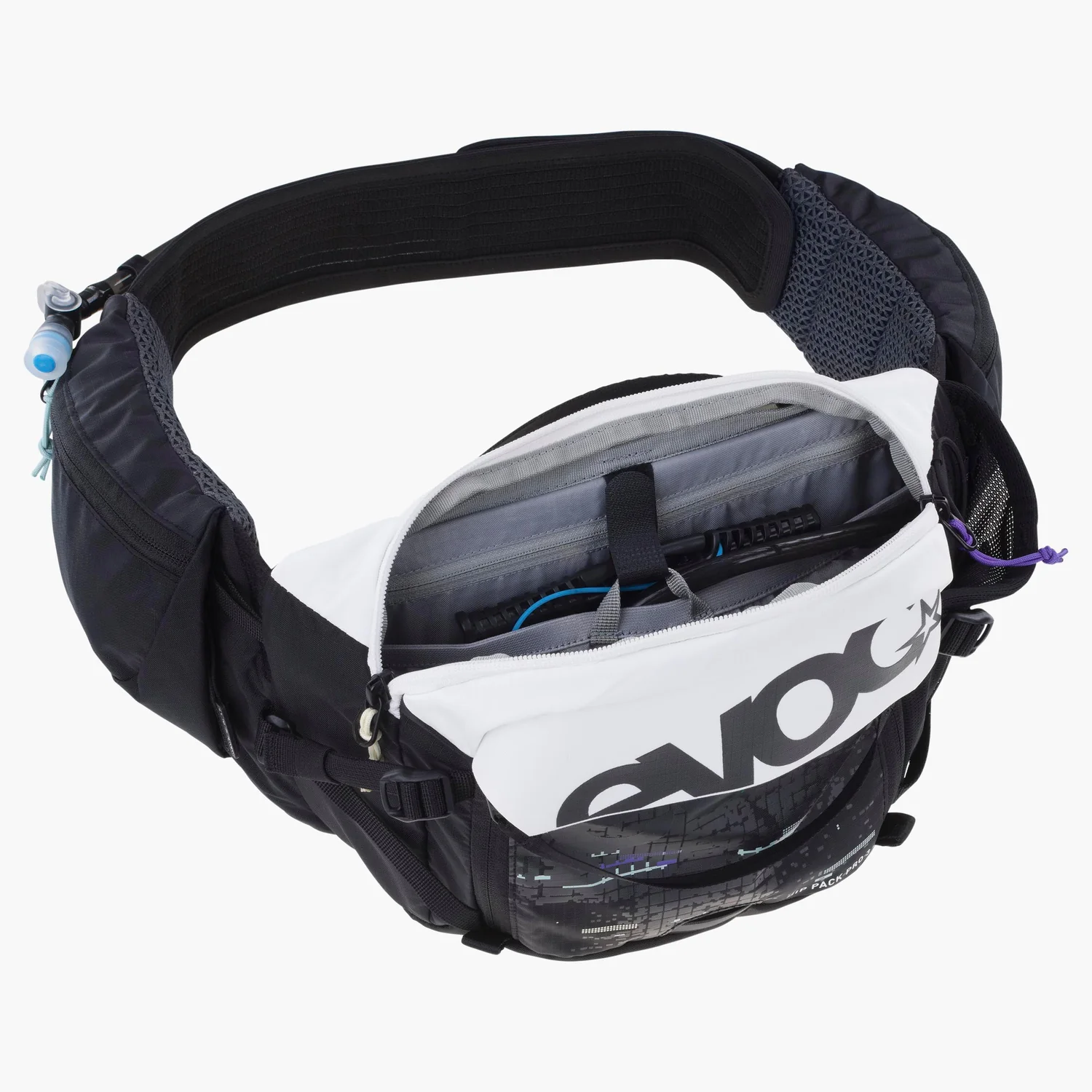 Hüfttasche, Trinkrucksack, Schwarz, Verstellbarer Hüftgurt, Trinkschlauch