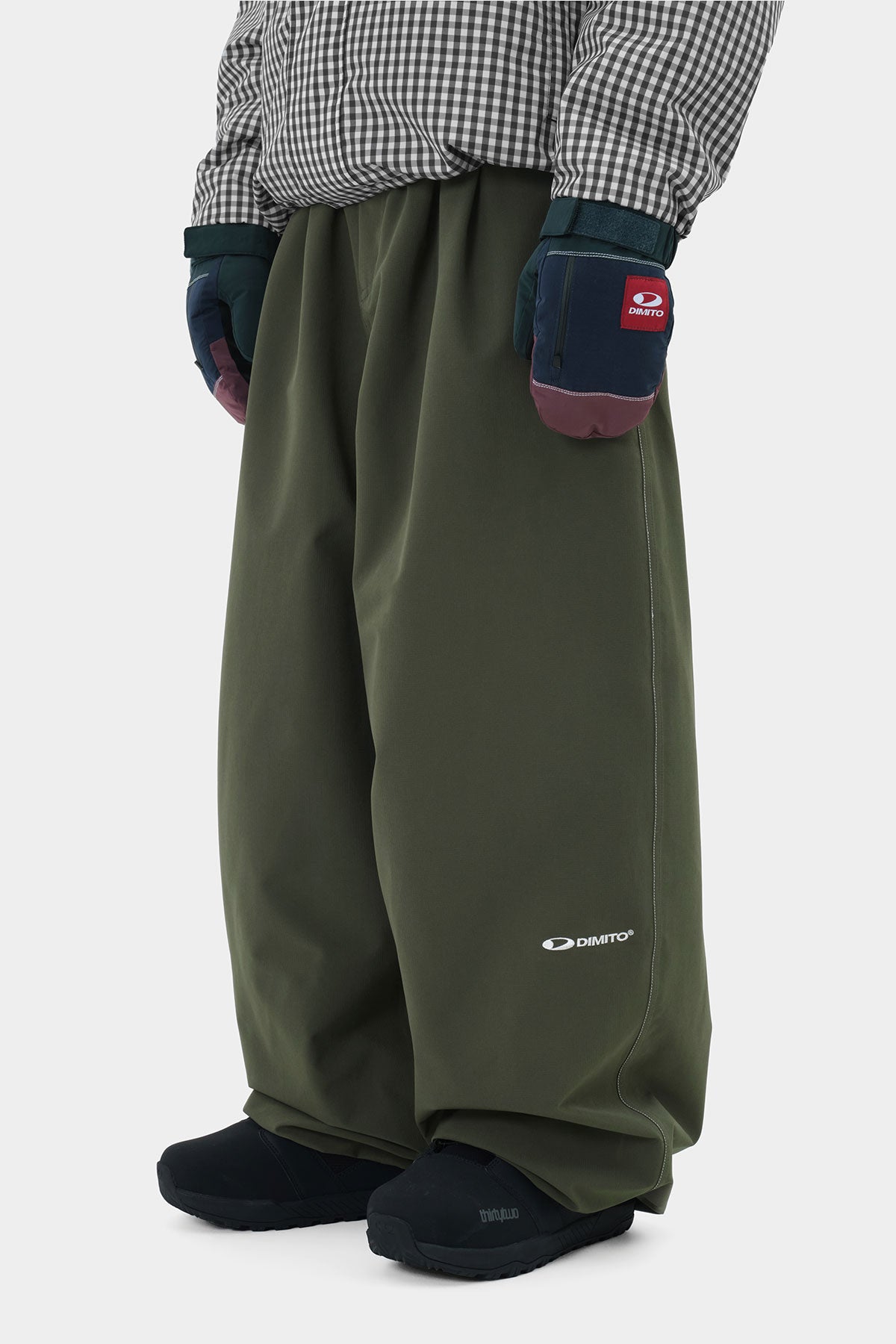 Dimito Banded Wide Pants Dry Mugwort, vue 5
