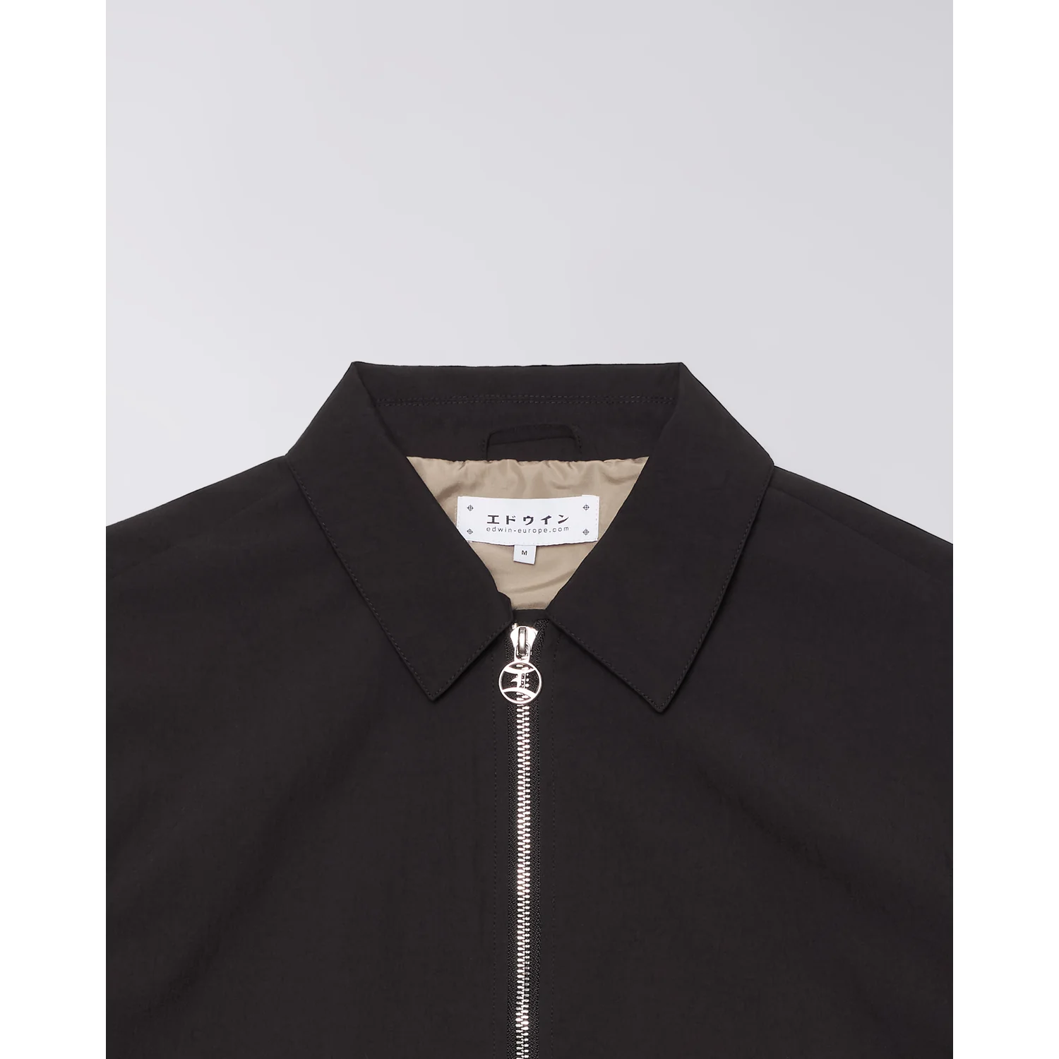 Jacke, schwarz, Reißverschluss, Kentkragen