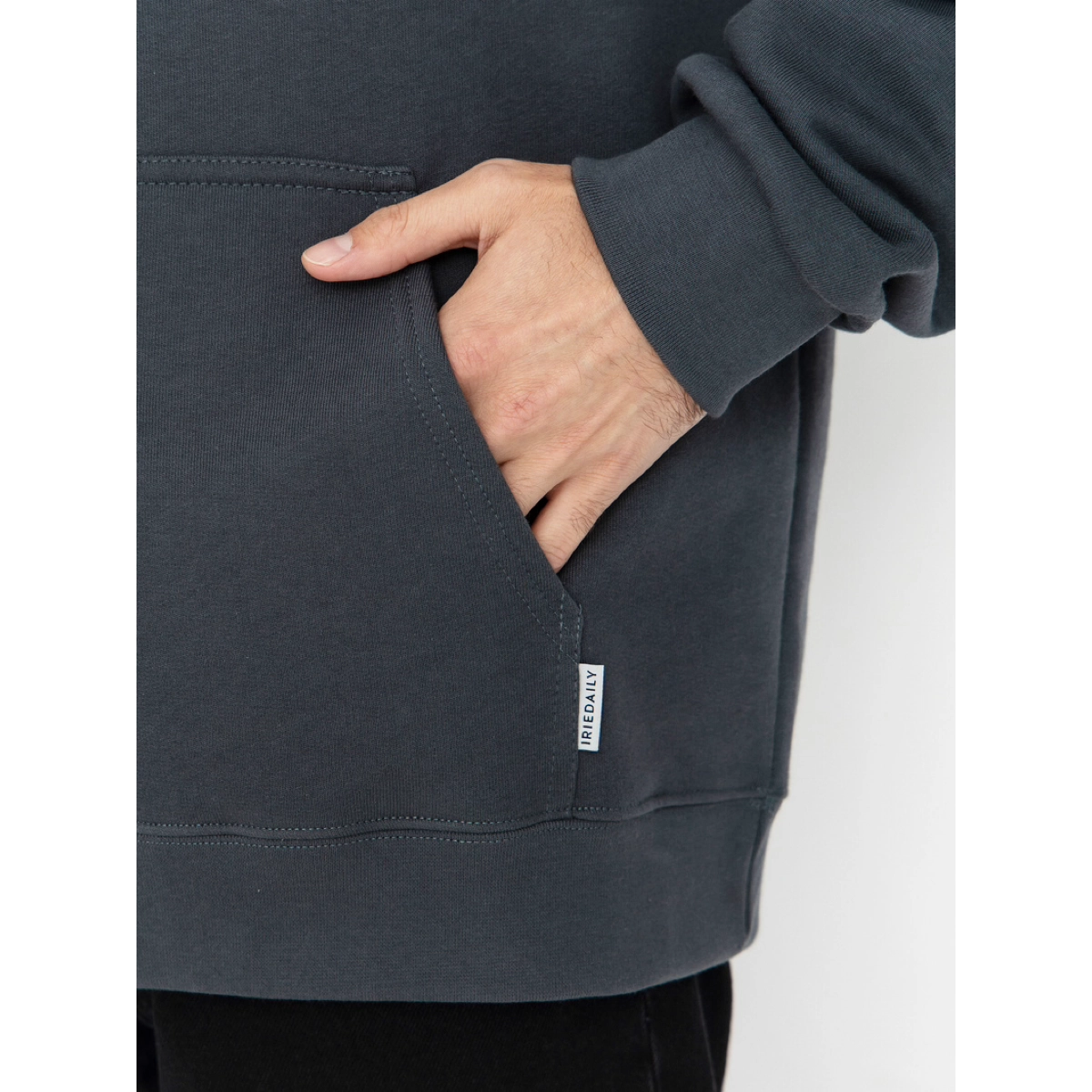 Sweat à capuche, poche kangourou, poche, bleu foncé, sweat-shirt