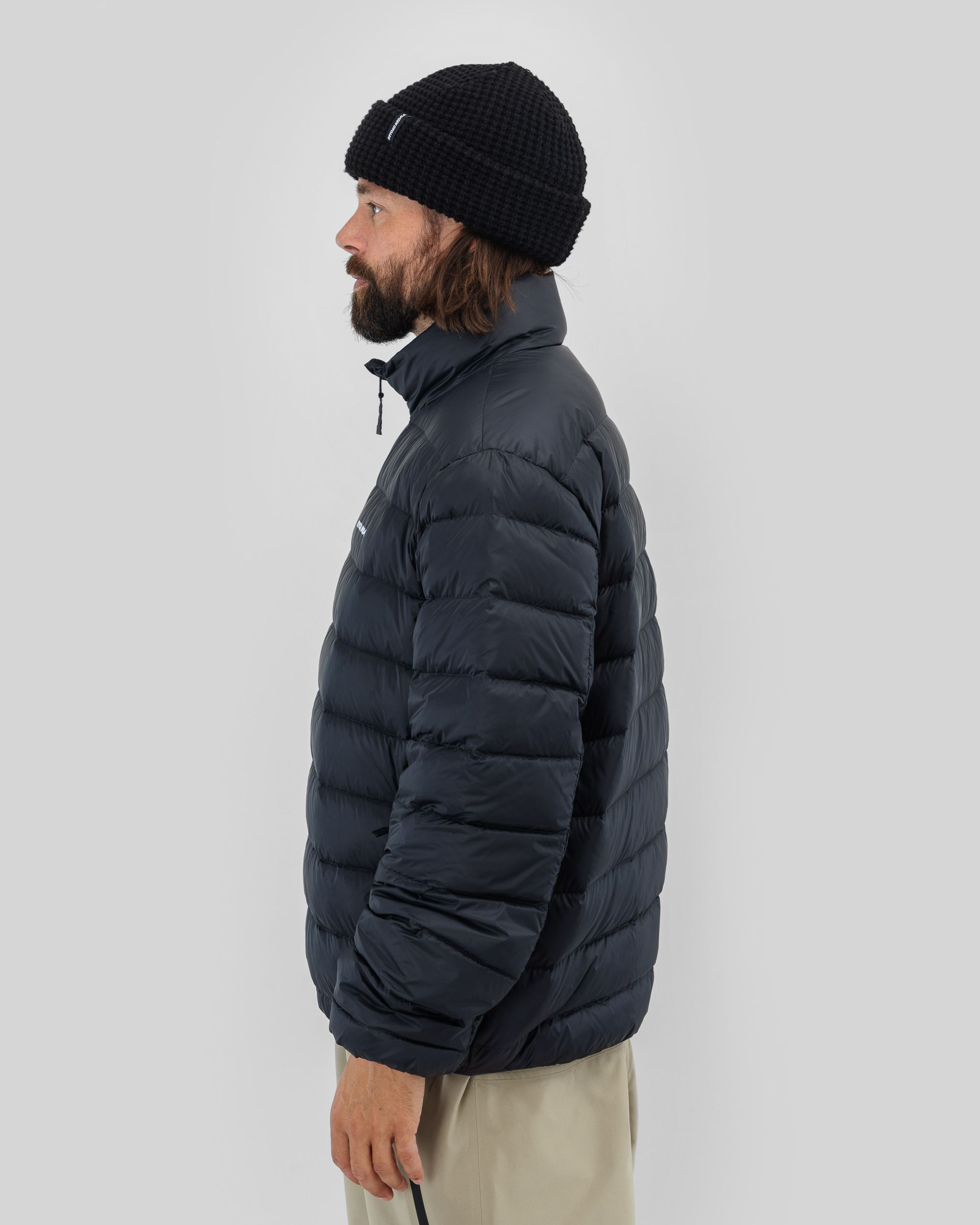 Packable Down Jacket Mantel, Jacke, Mütze, Hut, Person