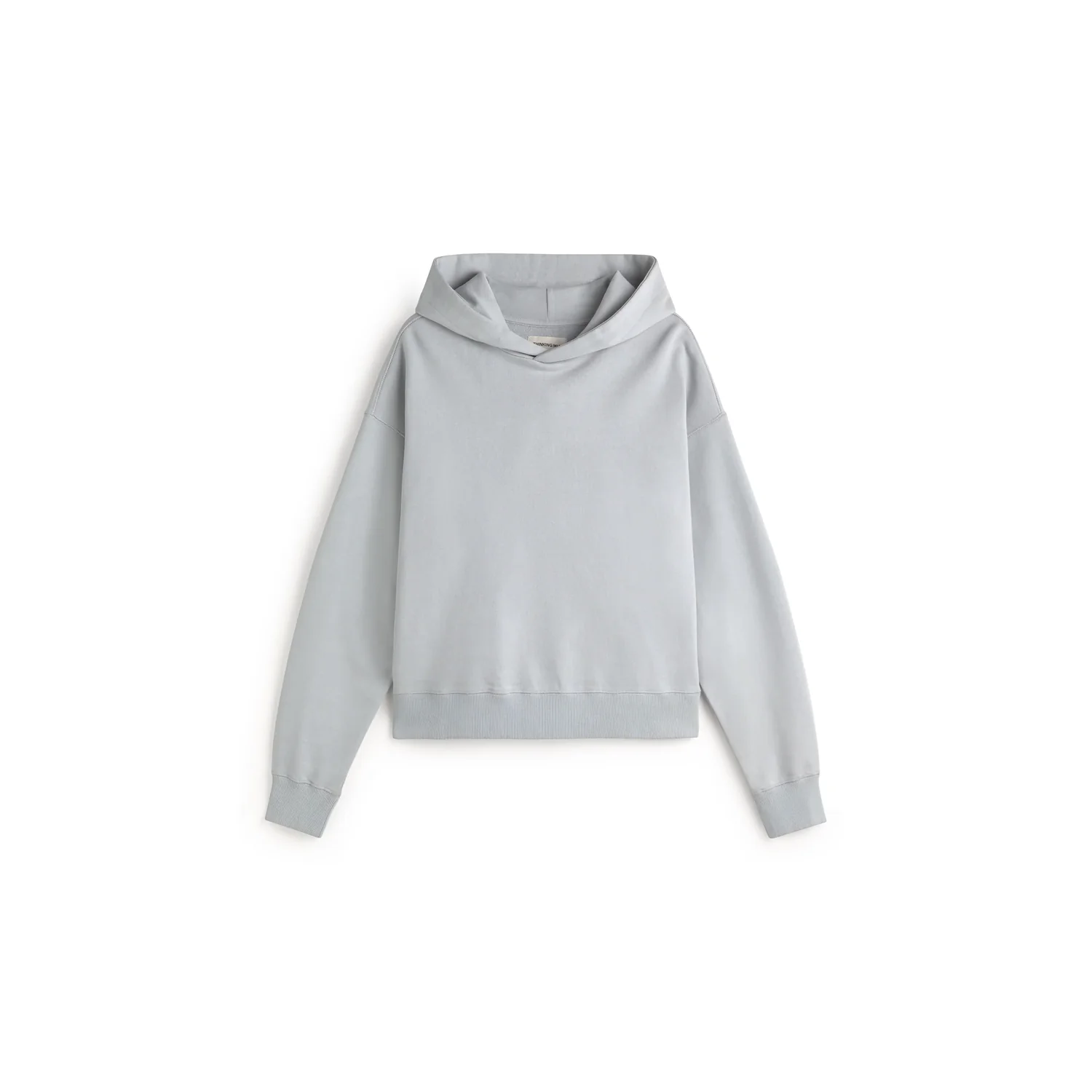 Valeria Sweatshirt Kapuzenpullover, Hellgrau, Langarm, Überschnittene Schultern