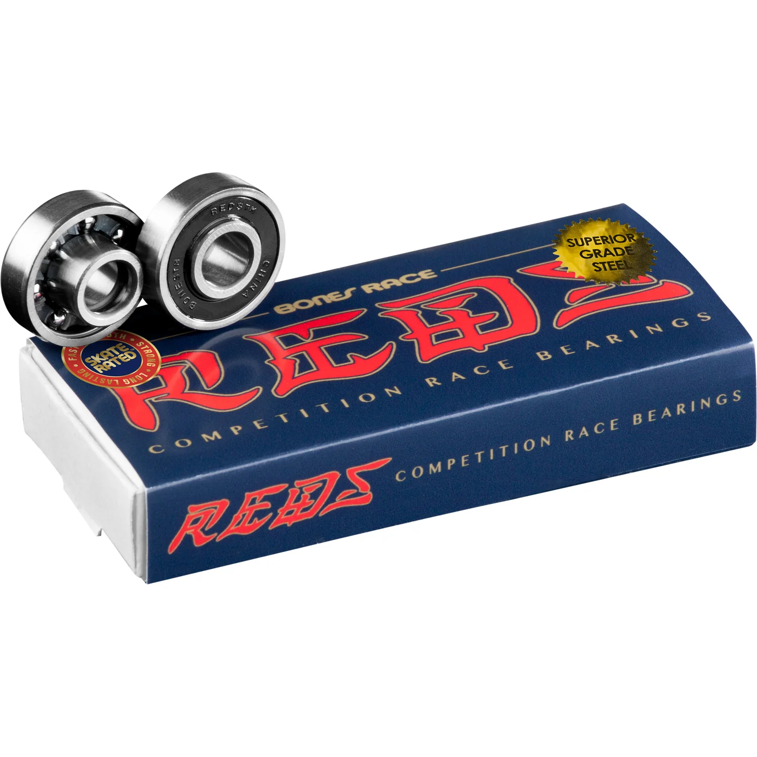 Bones Race Reds Silver/ Black