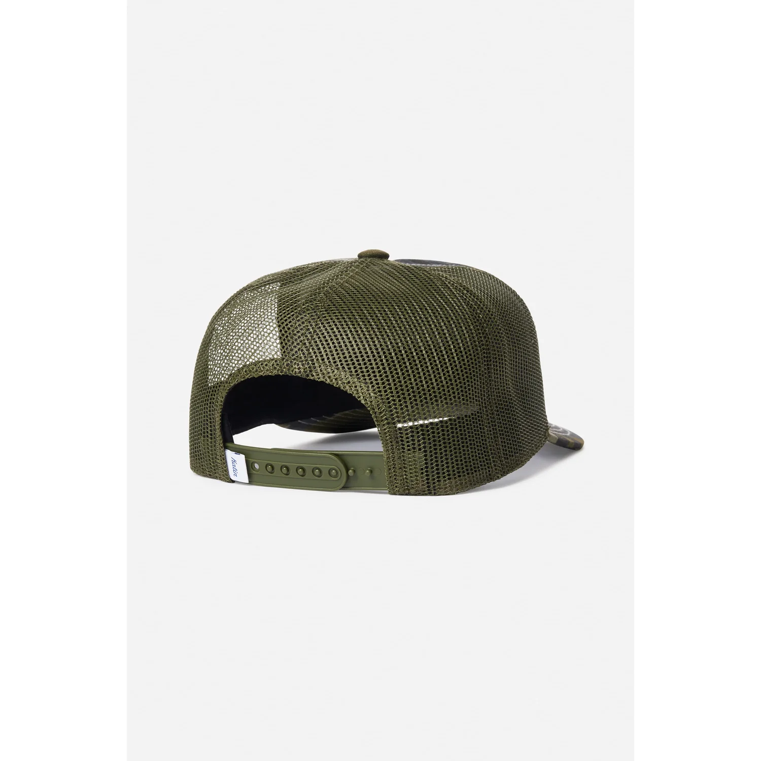Good Times Trucker Hat Trucker-Cap, Mesh-Rückseite, Olivgrün, Snapback-Verschluss, Tarnmuster-Schirm