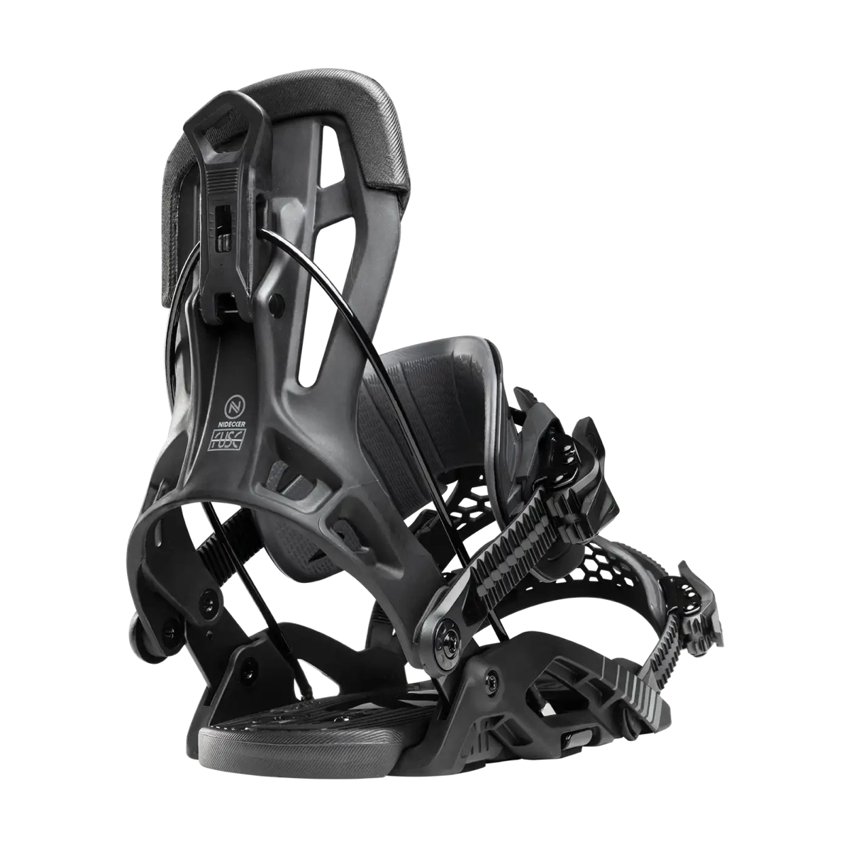 Flow Fuse Hybrid Snowboard Bindings, Ankle Strap, Kunststoff/Composite, Schwarz, Riemenbindungen, Snowboard Bindings, Lift-Assist, Ankle Straps, Schwarz, Aluminium-Baseplate