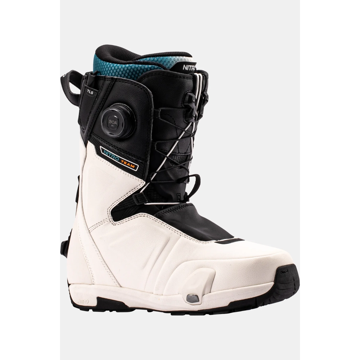 Chaussures de snowboard, bottes, blanc-noir, à lacets, Nitro TEAM, bottes, chaussures de snowboard, chaussures de montagne, système de fermeture BOA, Nitro Team