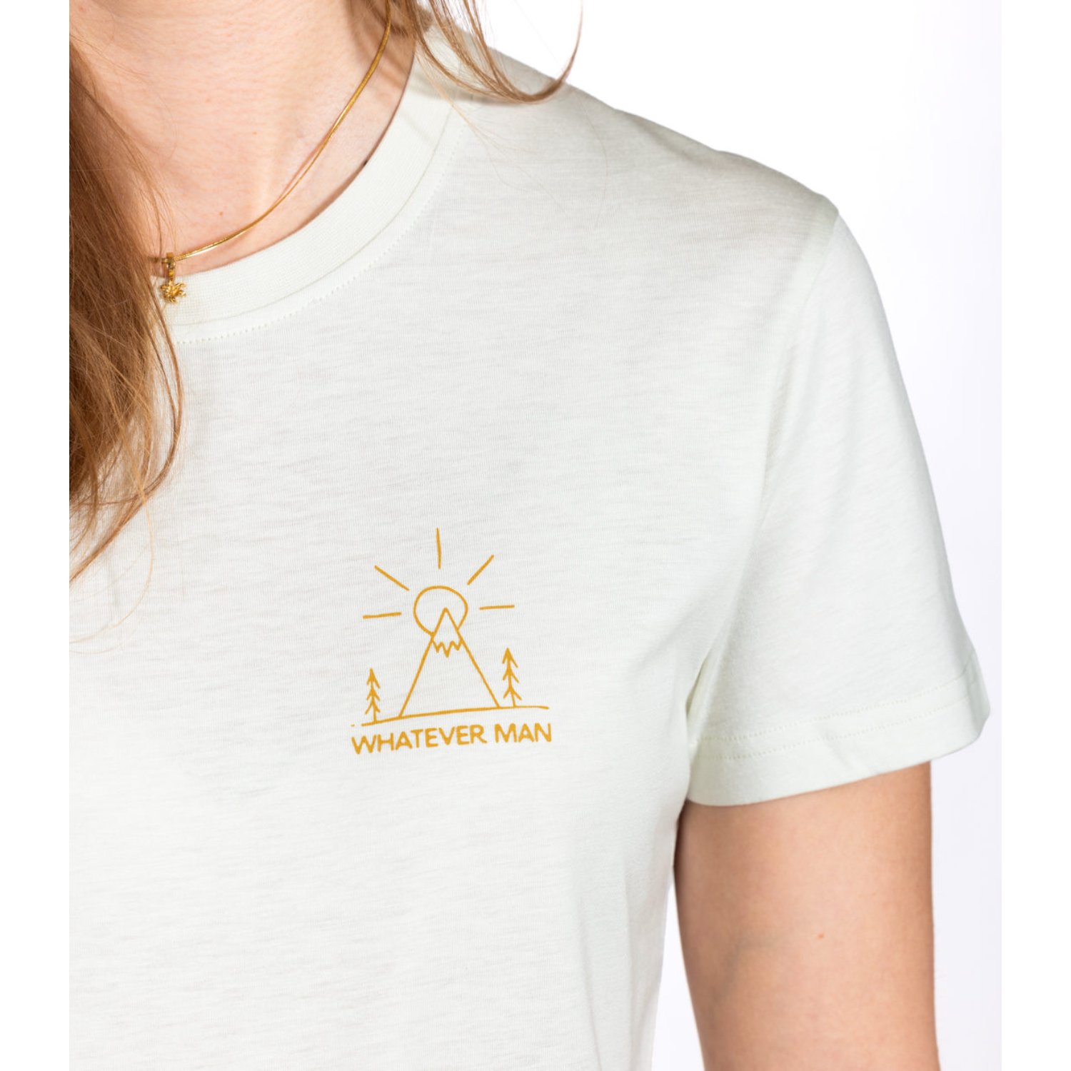 T-shirt, vêtements, impression du logo, motif naturel, impression orange