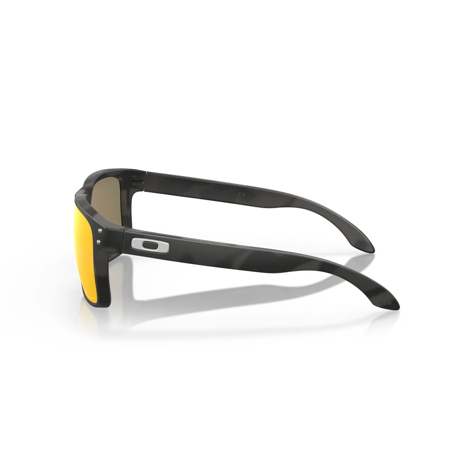 Sonnenbrille, schwarzes Gestell, gelbe Gläser, Kunststoffrahmen, Sportbrille