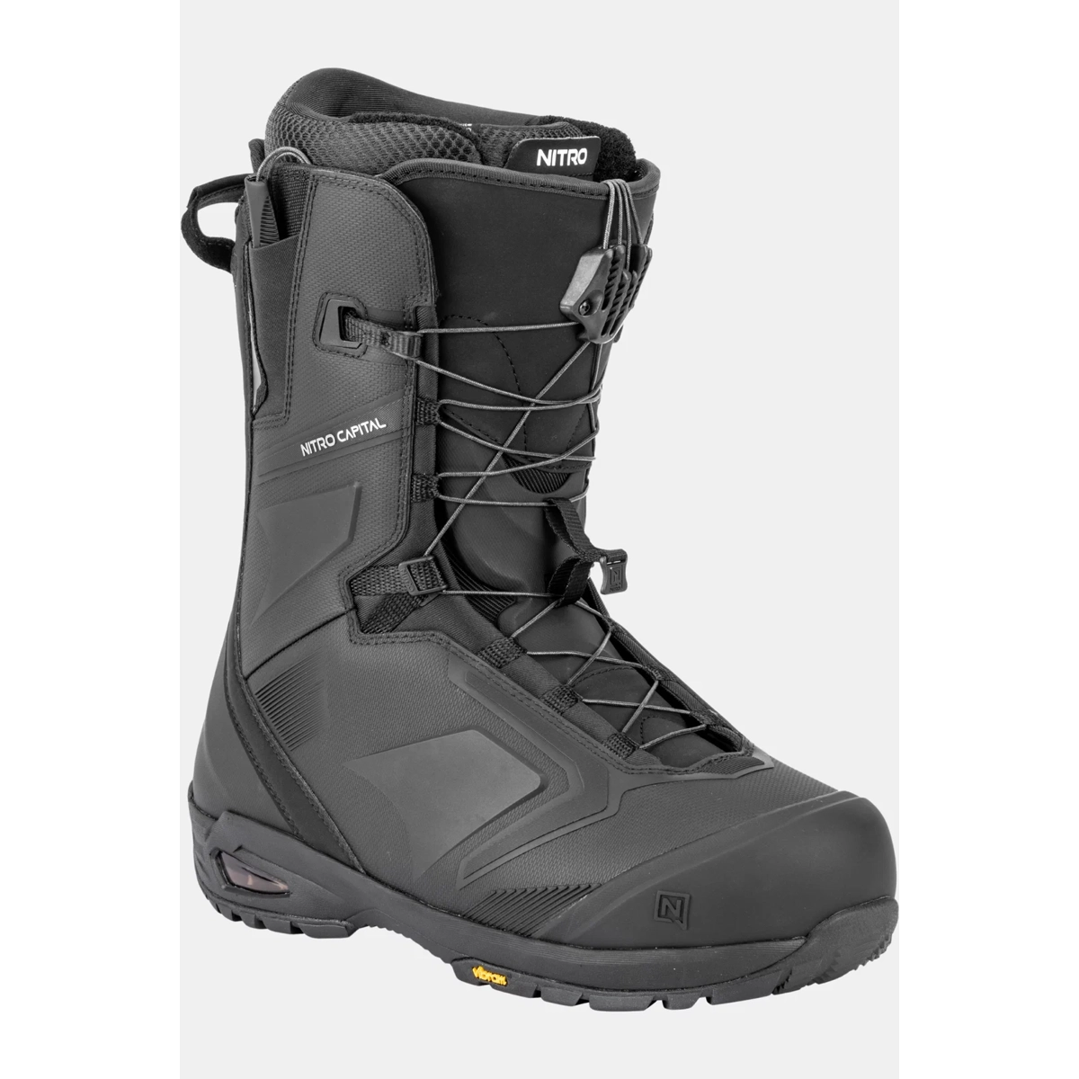 Bottes, bottes de snowboard, bottes en caoutchouc, imperméables, système de laçage, bottes de snowboard, imperméables, laçage, chaussure mi-haute, noir