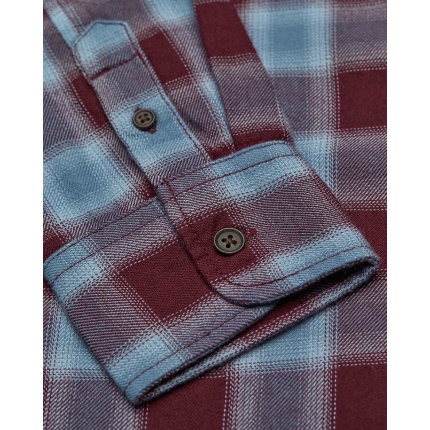 Flannel LS W Chemise en flanelle, à carreaux, manches longues, patte de boutonnage, poignets