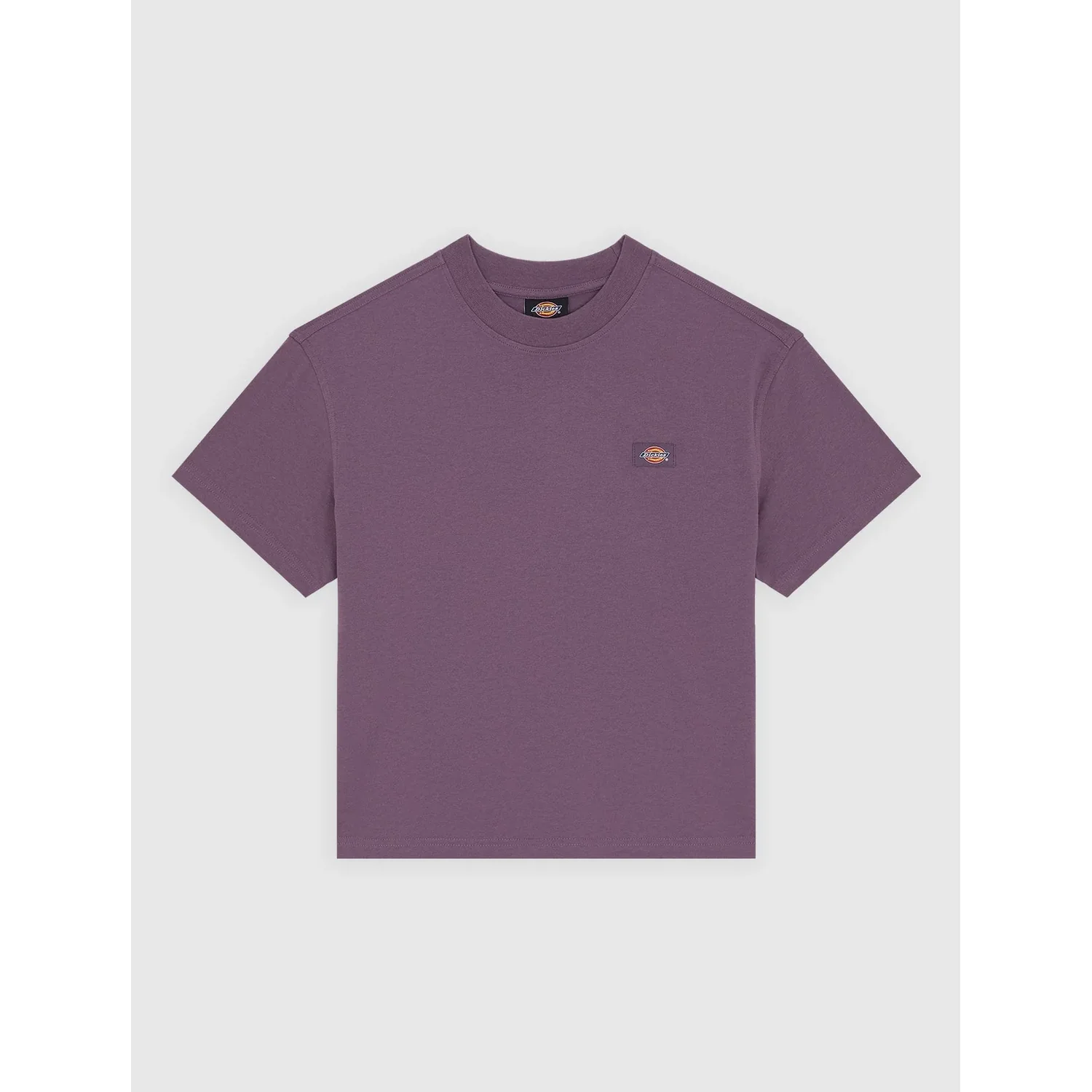 T-Shirt, Short Sleeve, Lila, Frontlogo, Baumwolle, T-Shirt, Kurzarm, Rundhalsausschnitt, Violett, Logo-Aufnäher