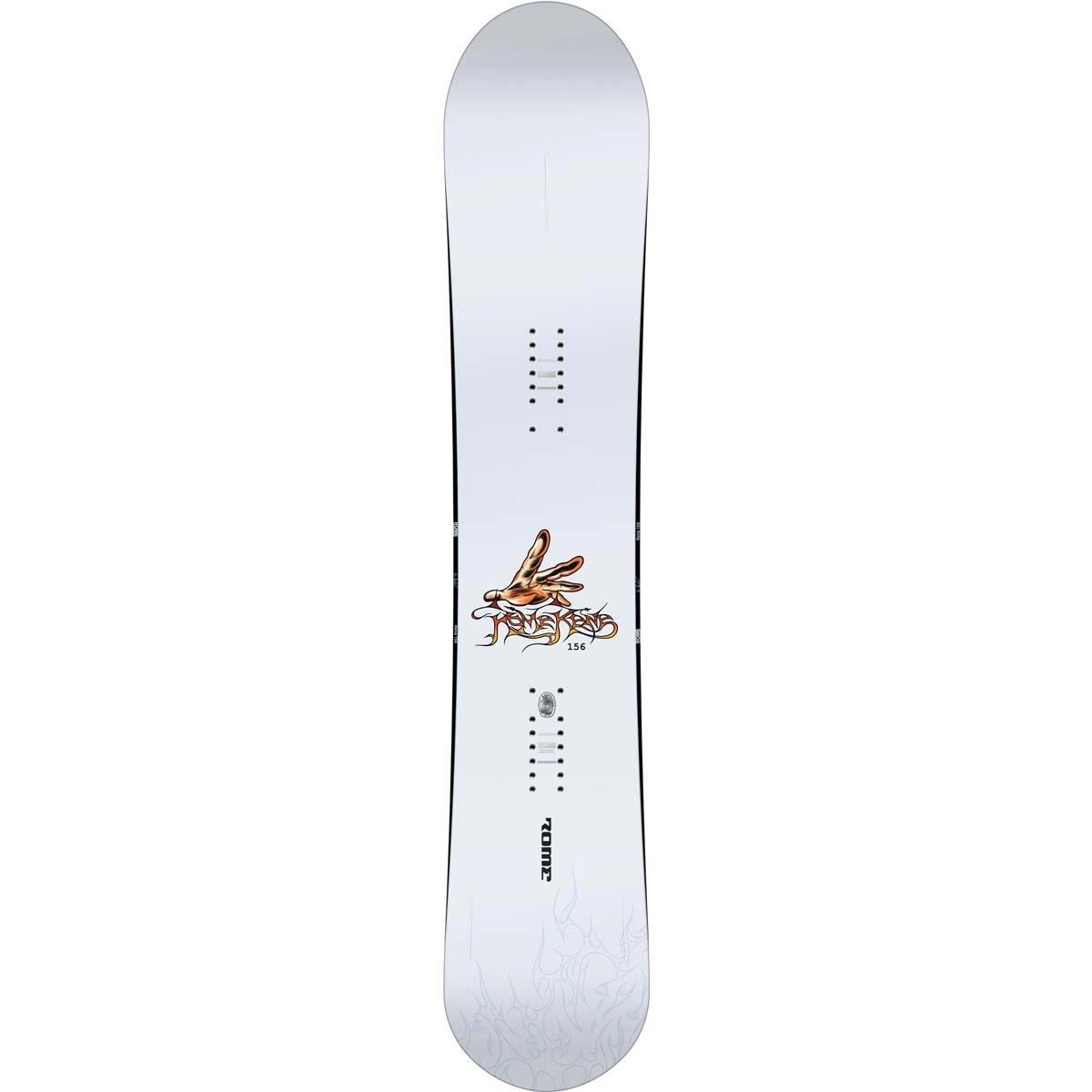 Snowboard, freestyle, graphisme, blanc, twin-tip