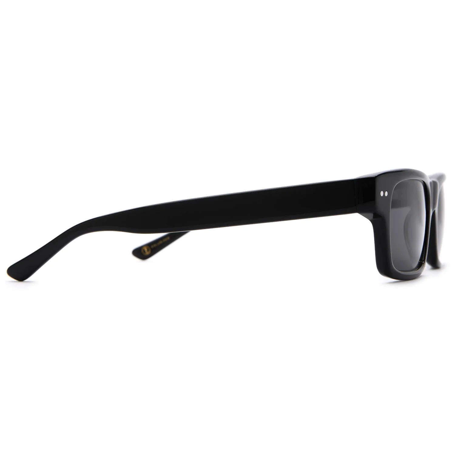 The Good Bad Polarized Sonnenbrille, schwarzer Rahmen, dunkle Gläser, Kunststoffrahmen, rechteckige Gläser