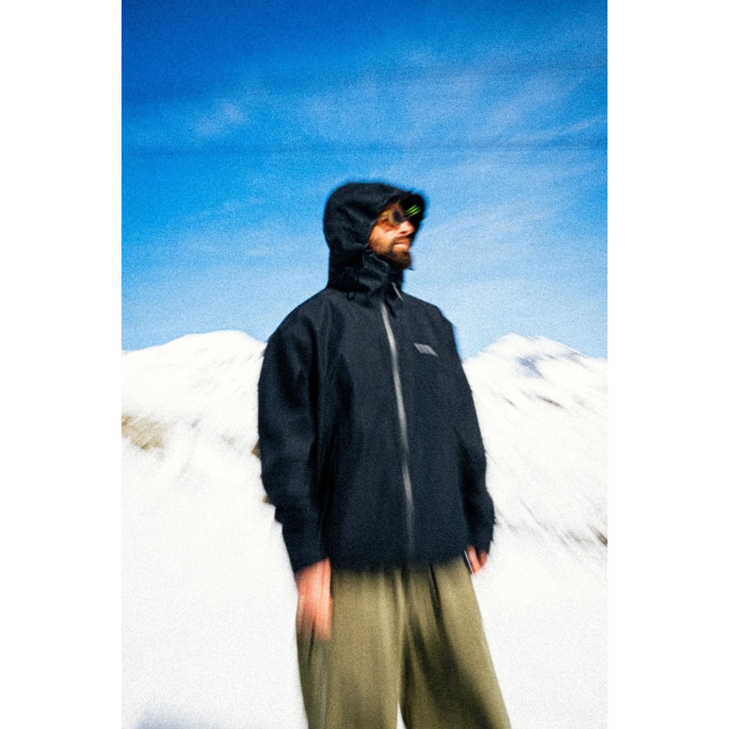 Herrenjacke, Windjacke, Schneelandschaft, Wintersport, Hoodie-Freizeit